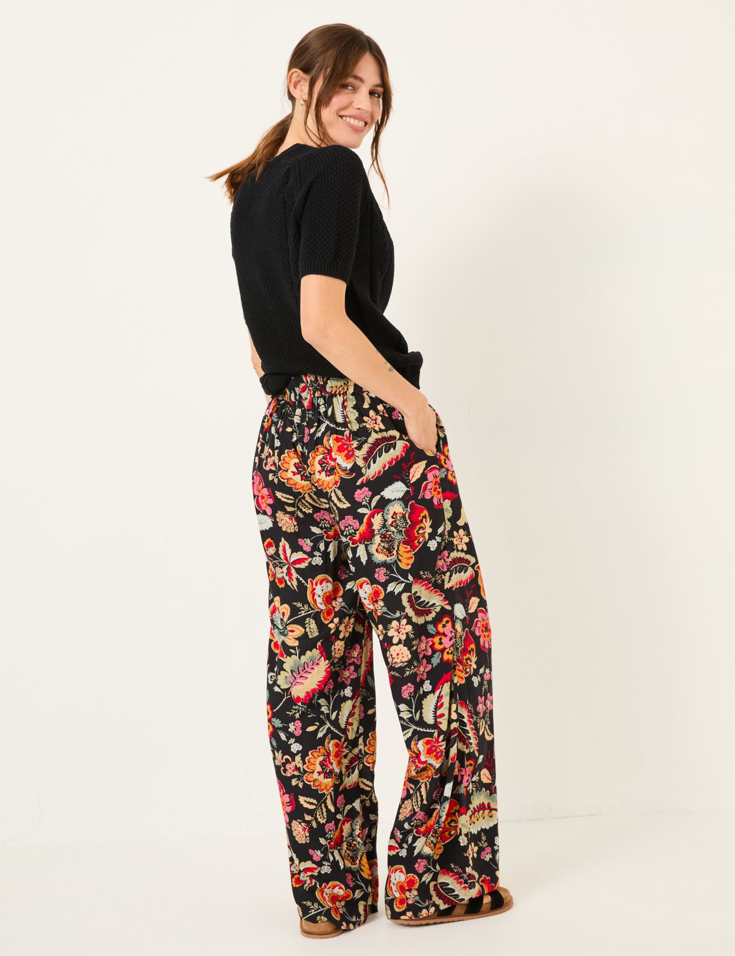 Floral Wide Leg Trousers 4 of 5