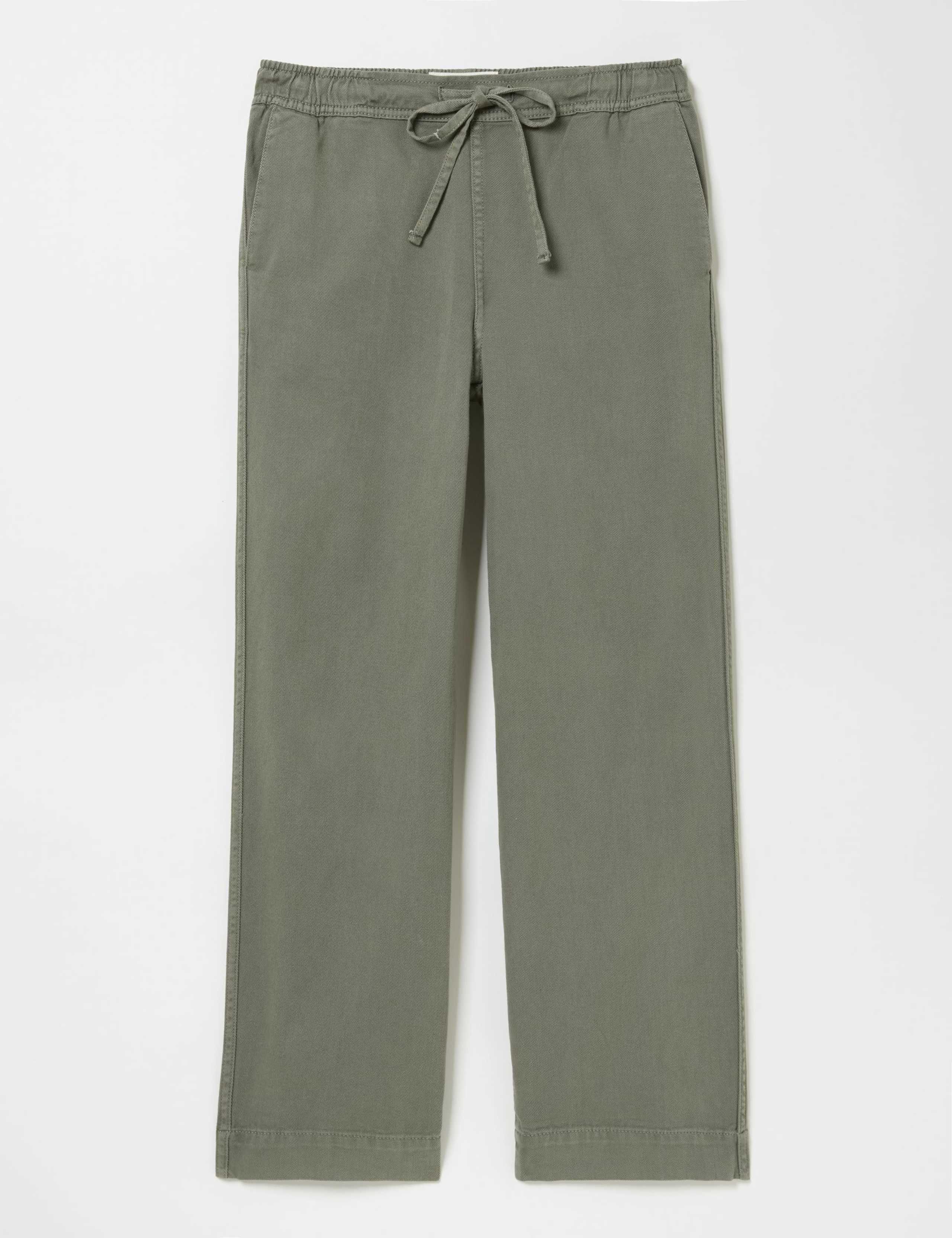 Pure Cotton Drawstring Wide Leg Trousers 2 of 5