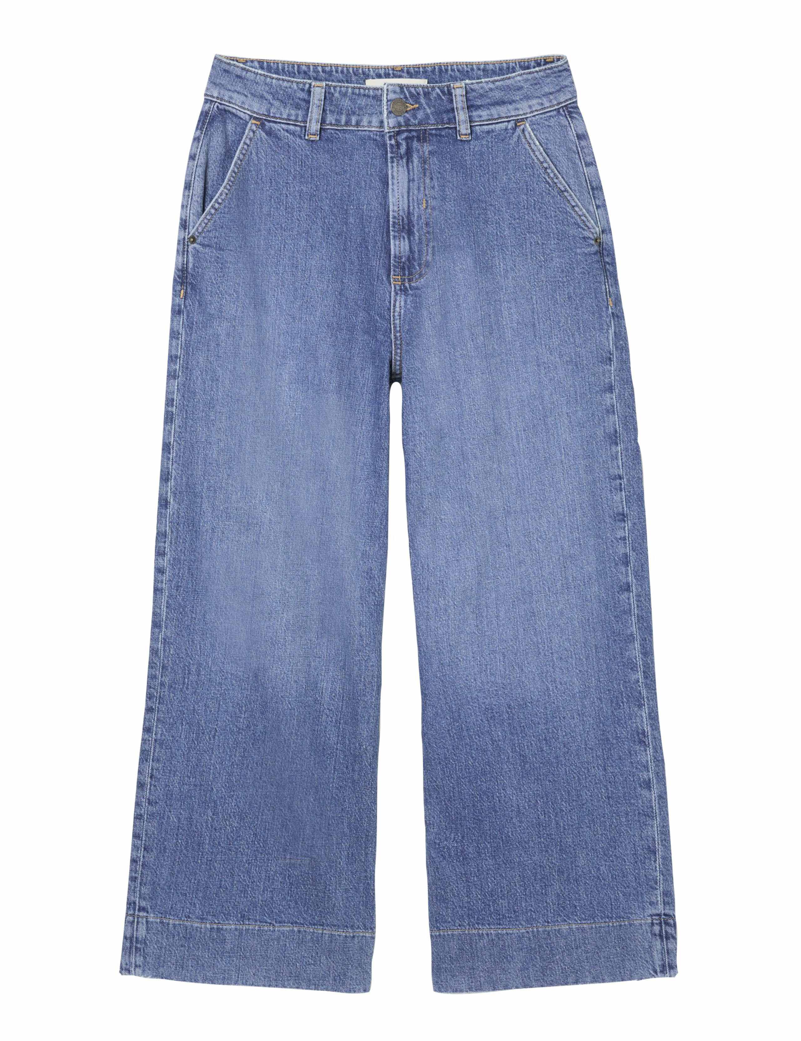 Mid Rise Wide Leg Cropped Jeans 2 of 6