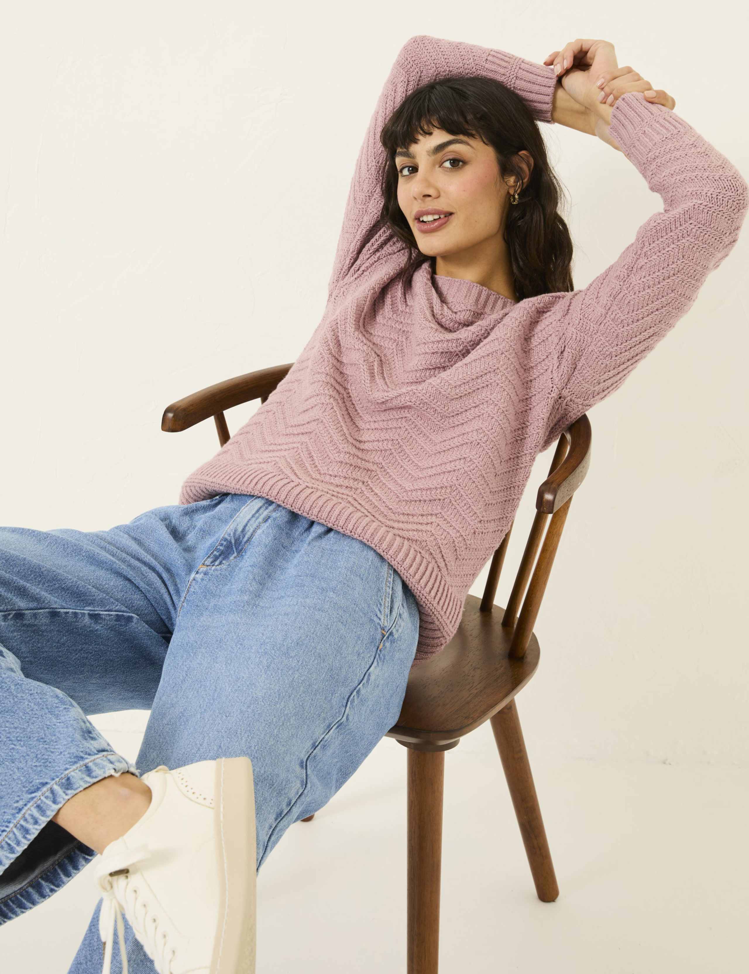 Cotton Blend Textured Jumper 5 of 5