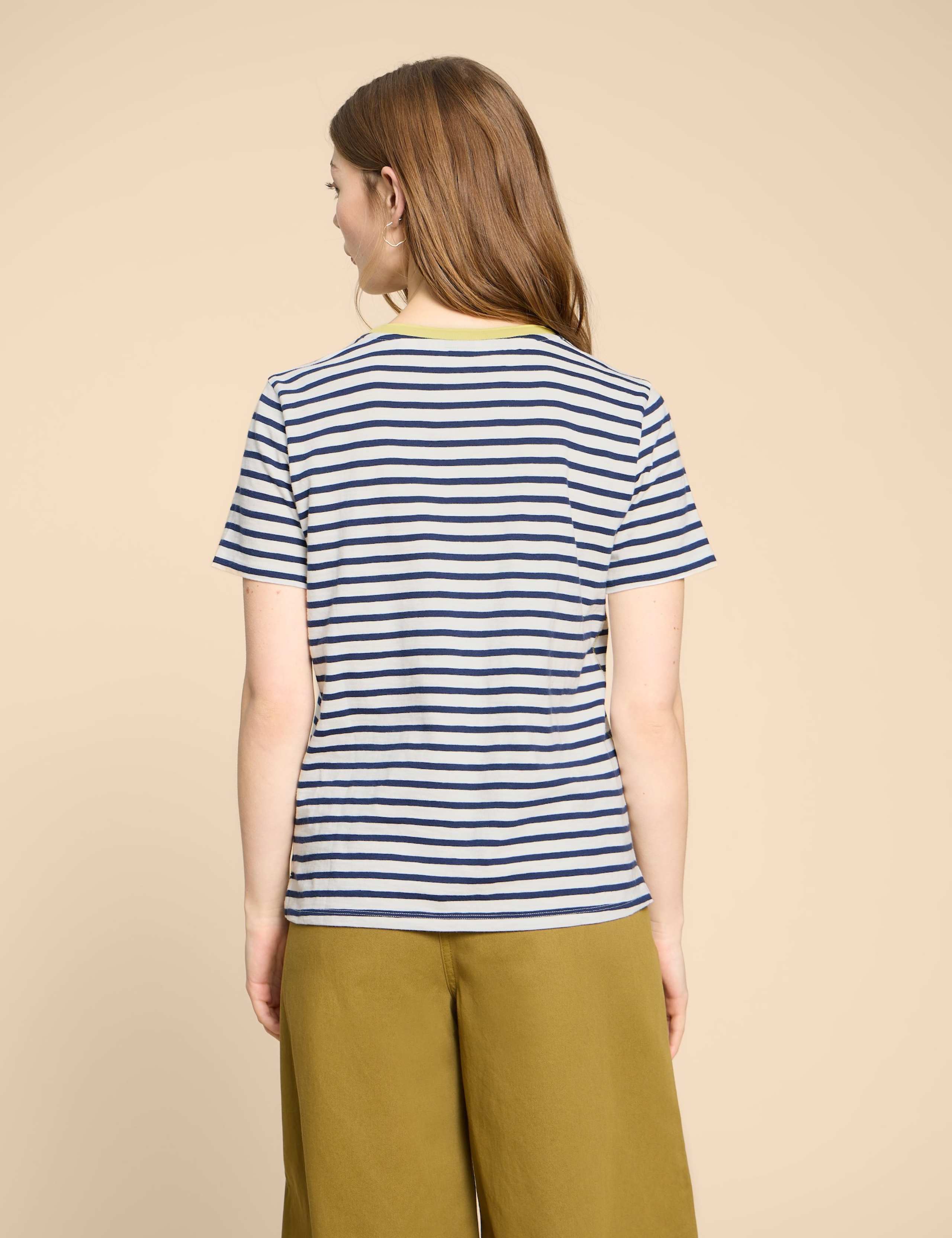Pure Cotton Striped T-Shirt 4 of 5