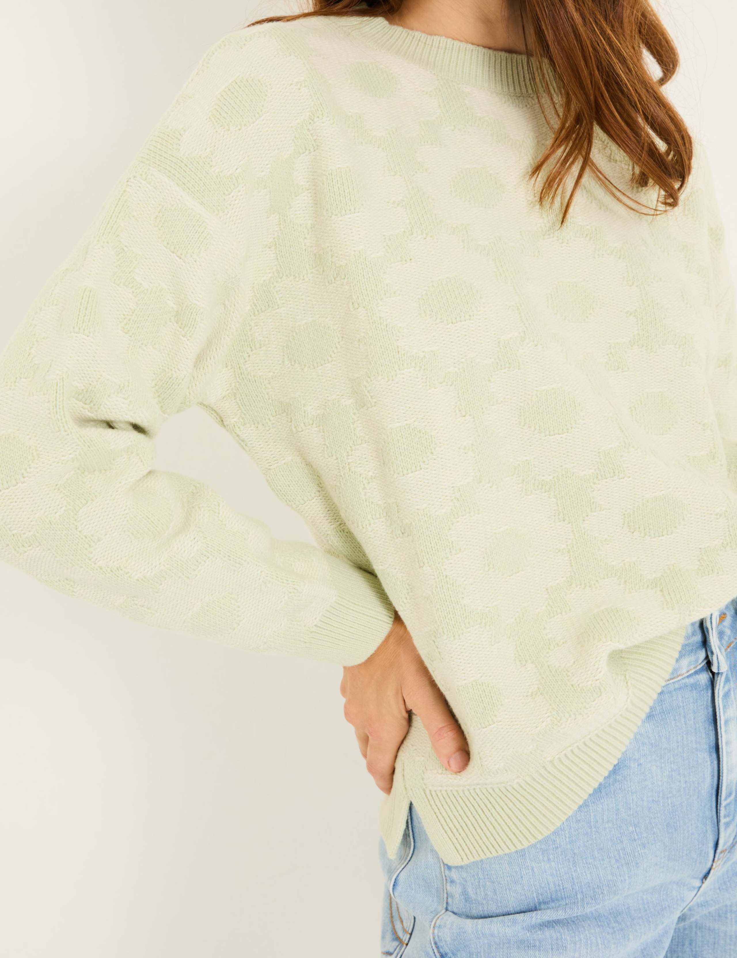 Cotton Rich Floral Crew Neck Jumper 5 of 6