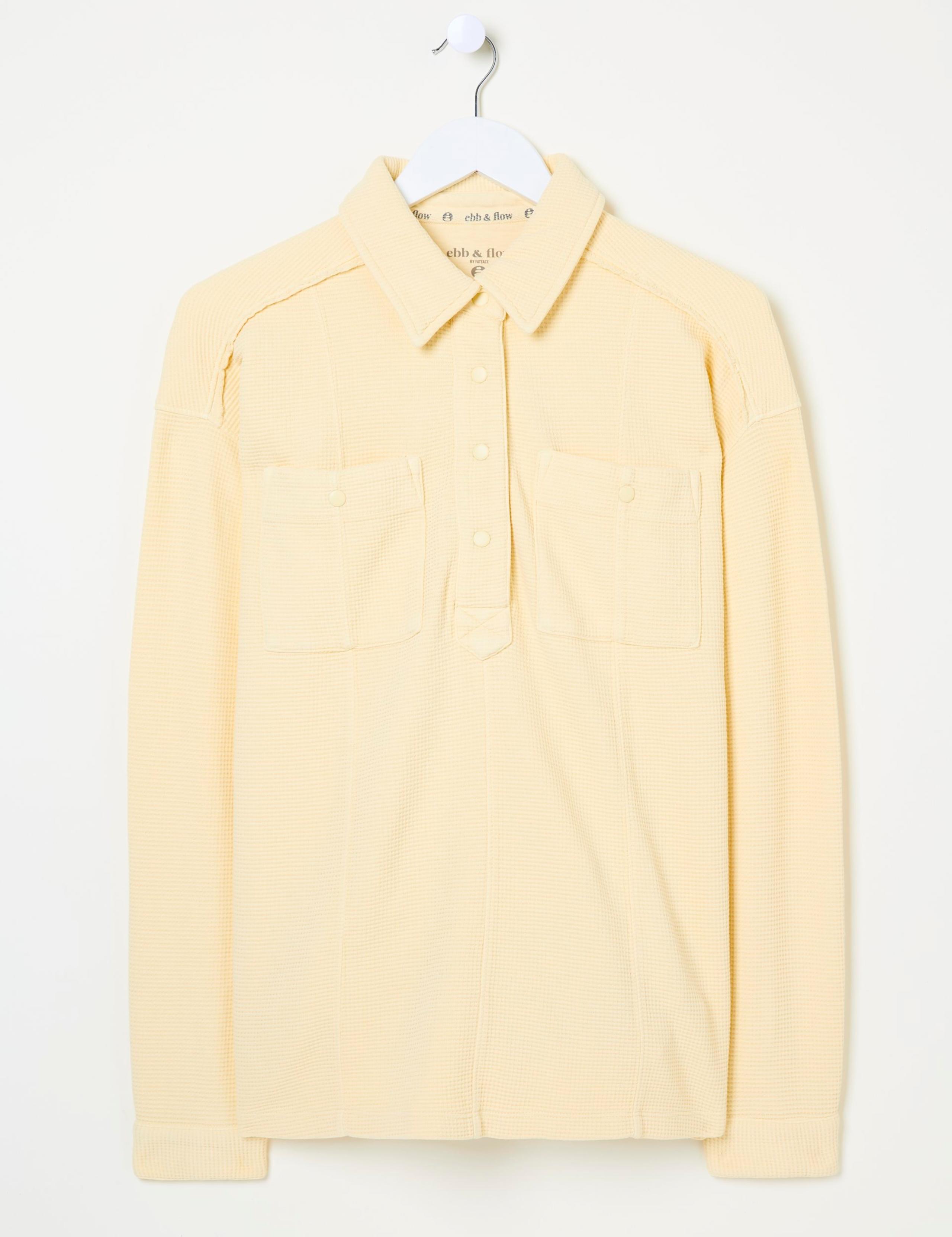Pure Cotton Textured Collared Knitted Top 2 of 6