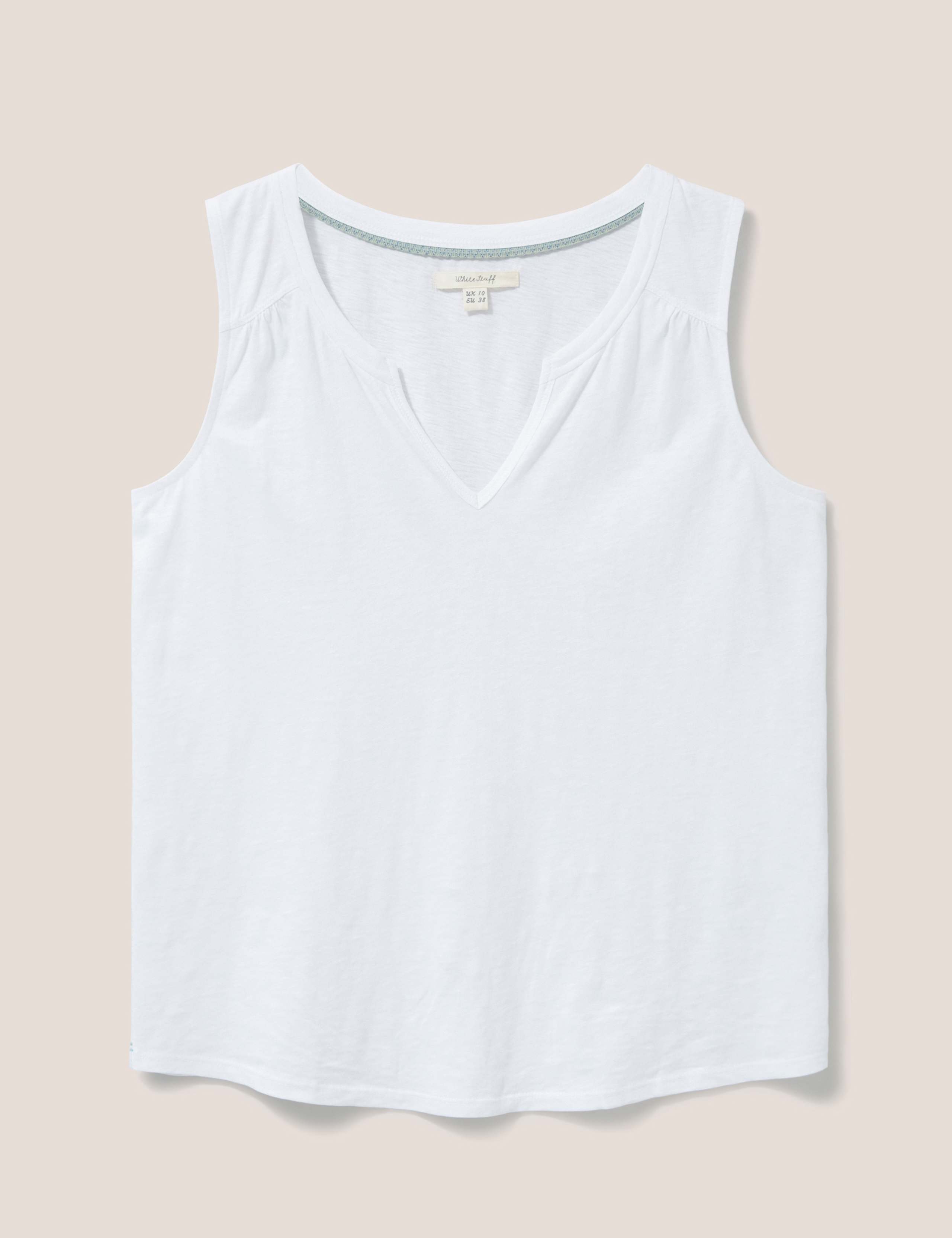 Pure Cotton Notch Neck Vest Top 2 of 6