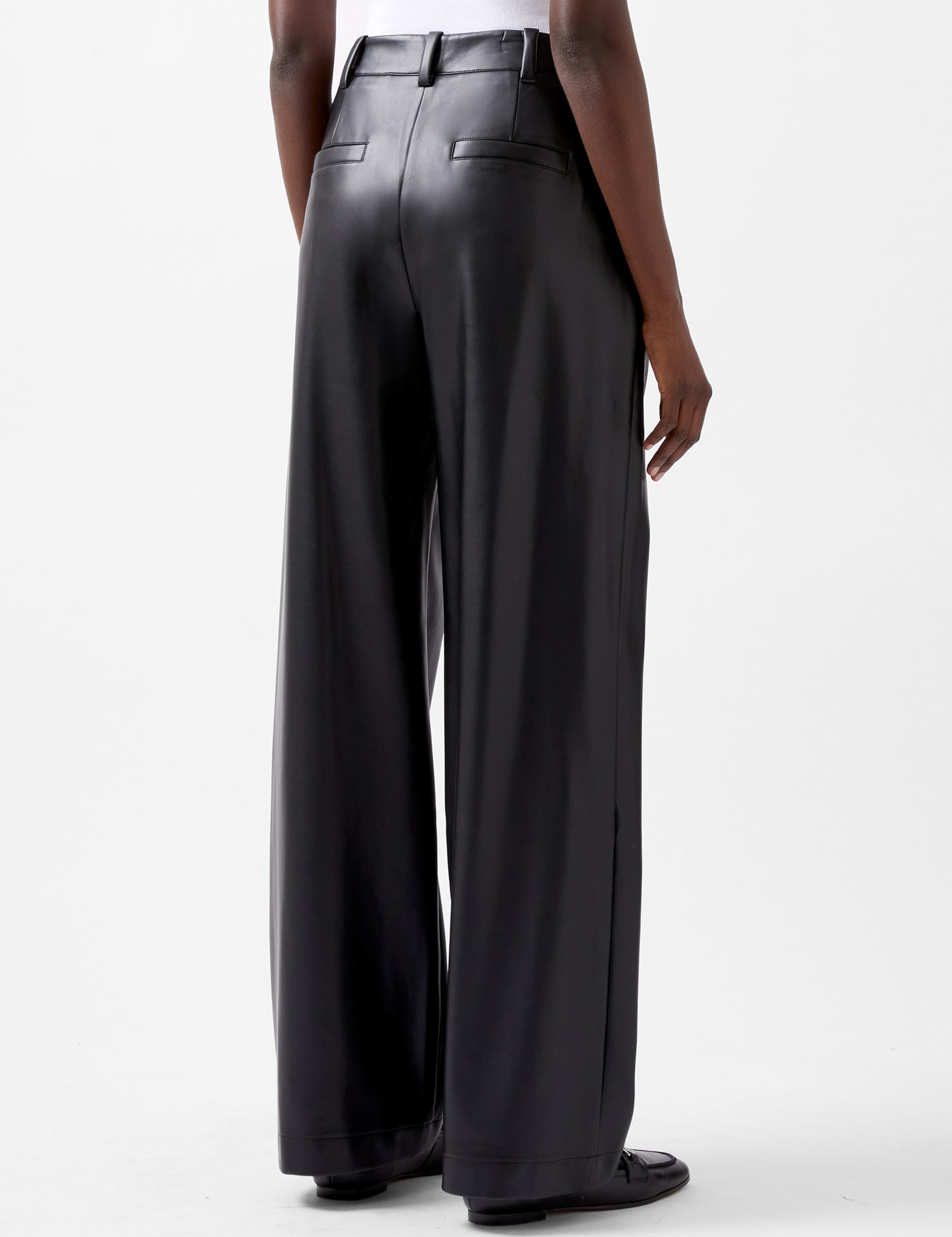 Faux Leather Wide Leg Trousers 3 of 4