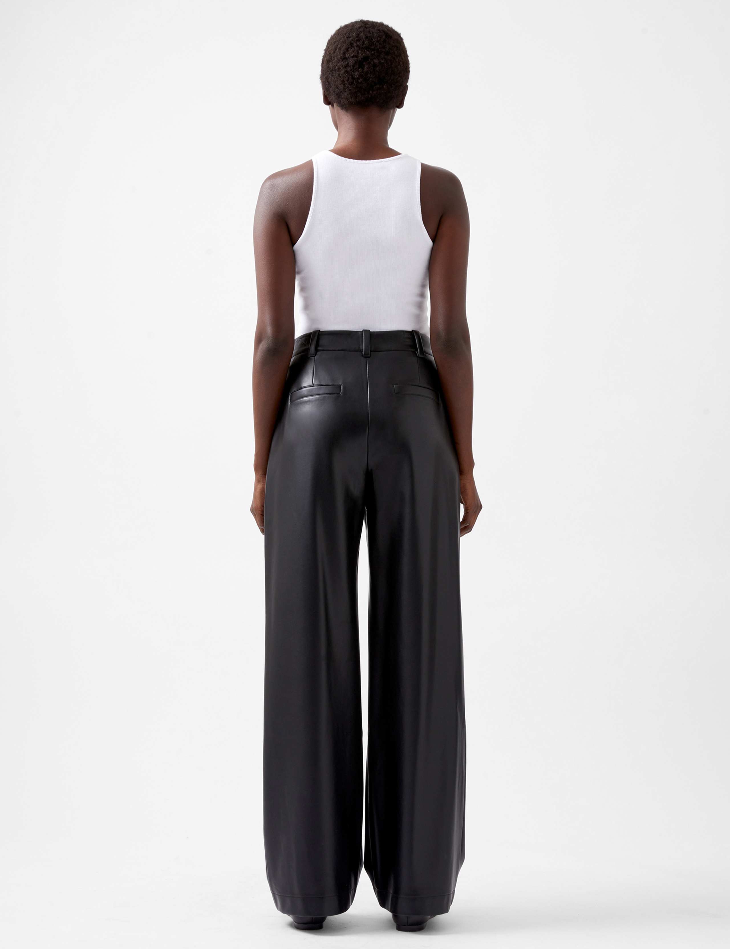 Faux Leather Wide Leg Trousers 4 of 4
