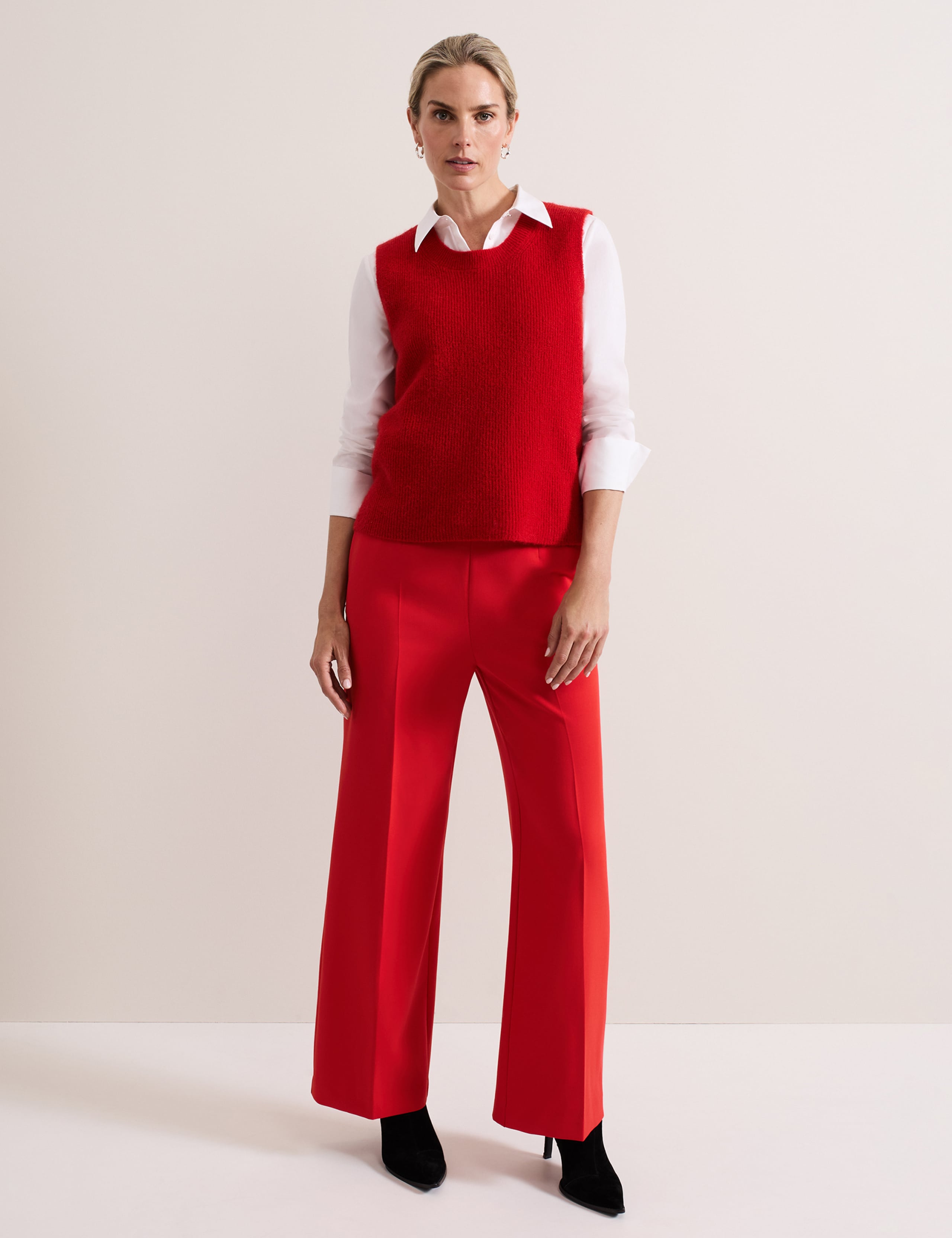 Ribbed Crew Neck Vest Top With Wool 9 of 9