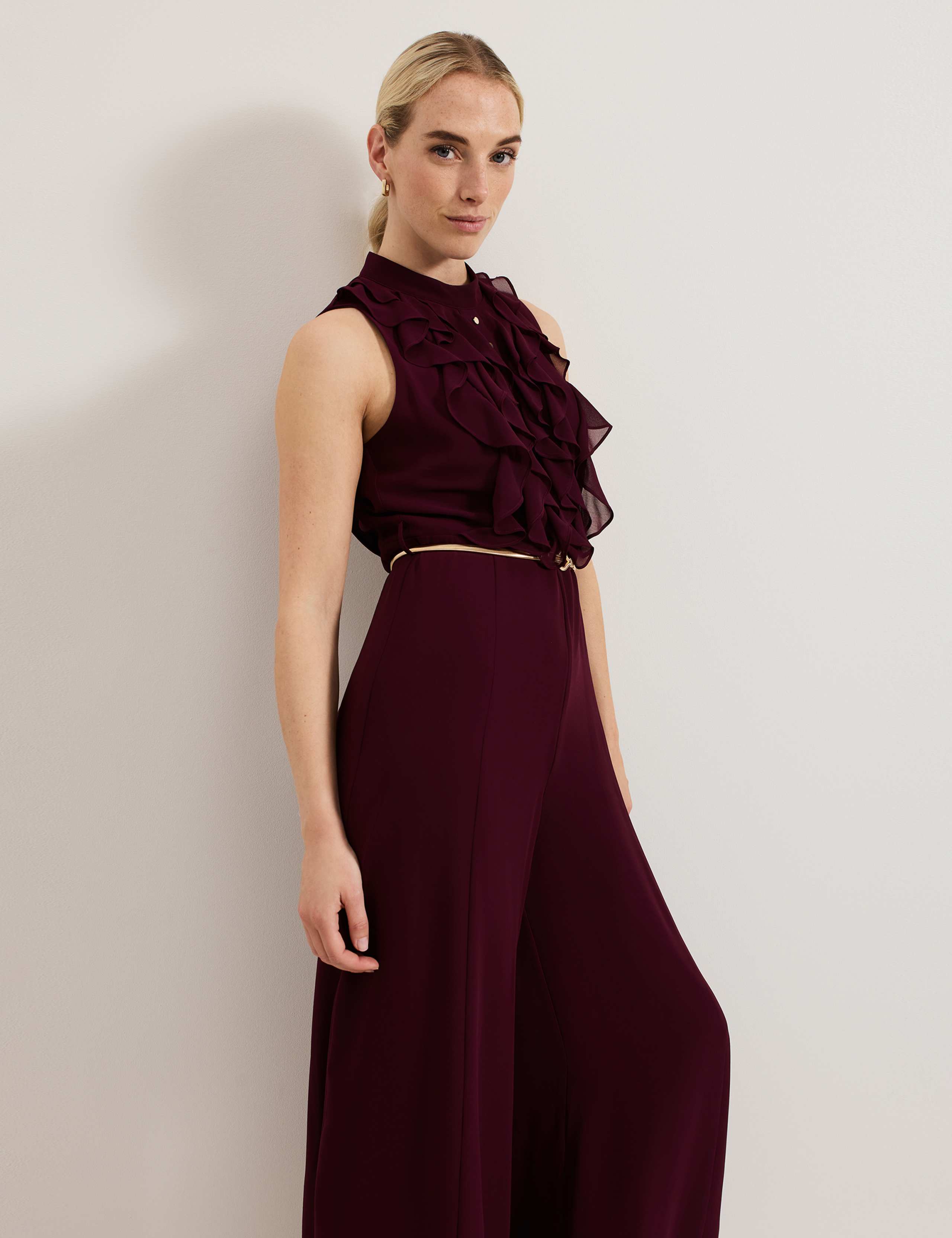Frill Detail Sleeveless Wide Leg Jumpsuit 5 of 7