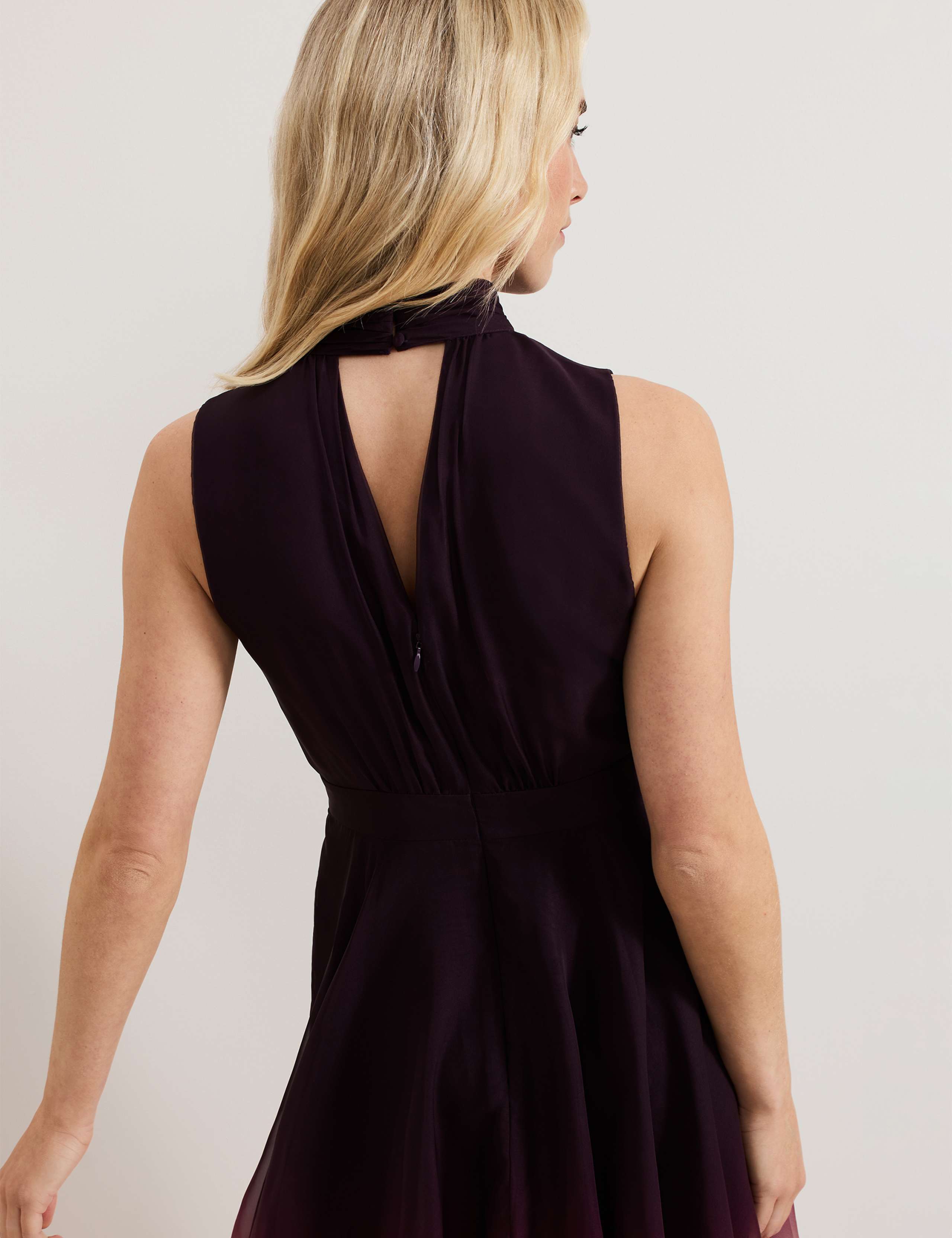 Maybel Ombre High Neck Maxi Skater Dress 8 of 9