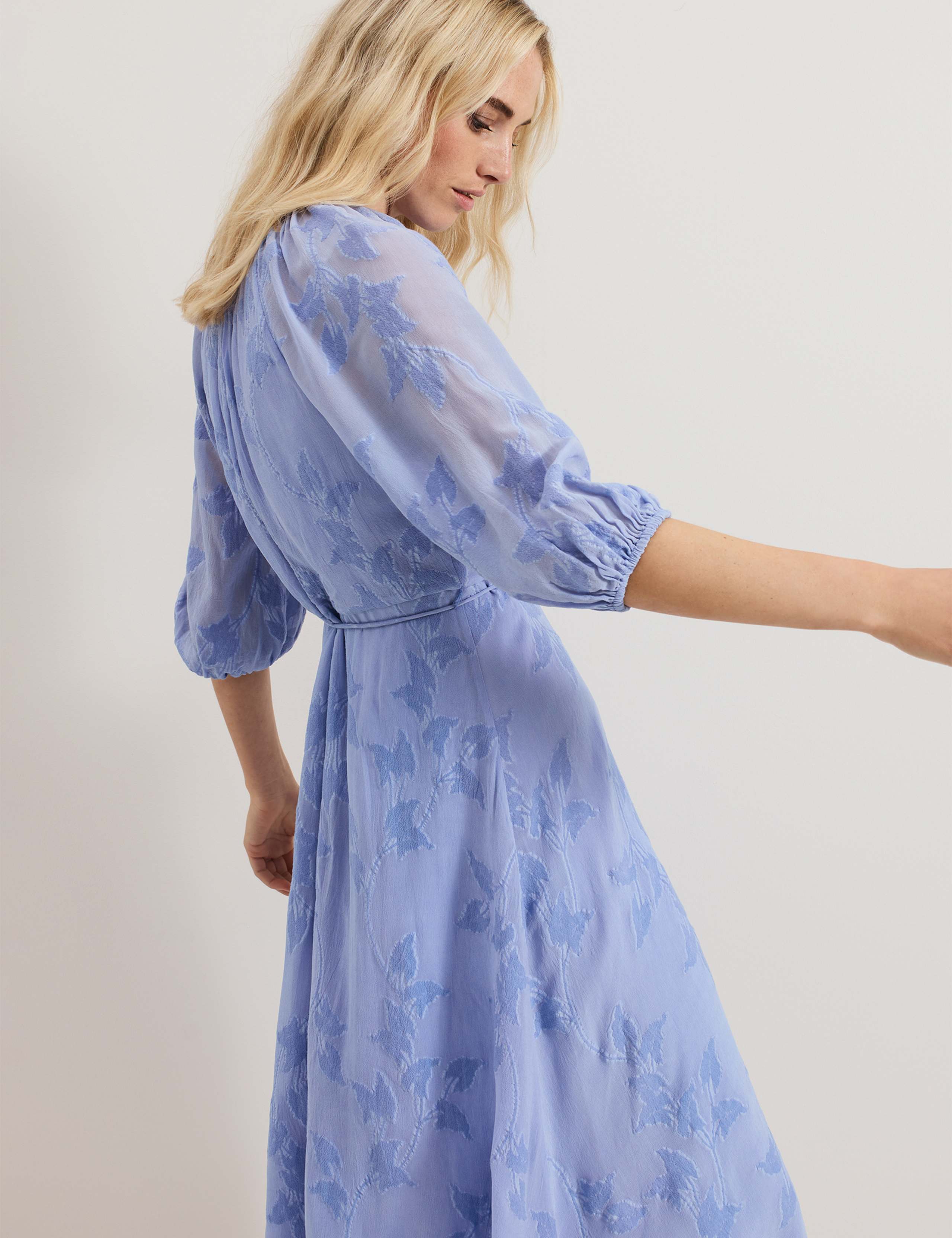 Floral Round Neck Midaxi Skater Dress 5 of 7