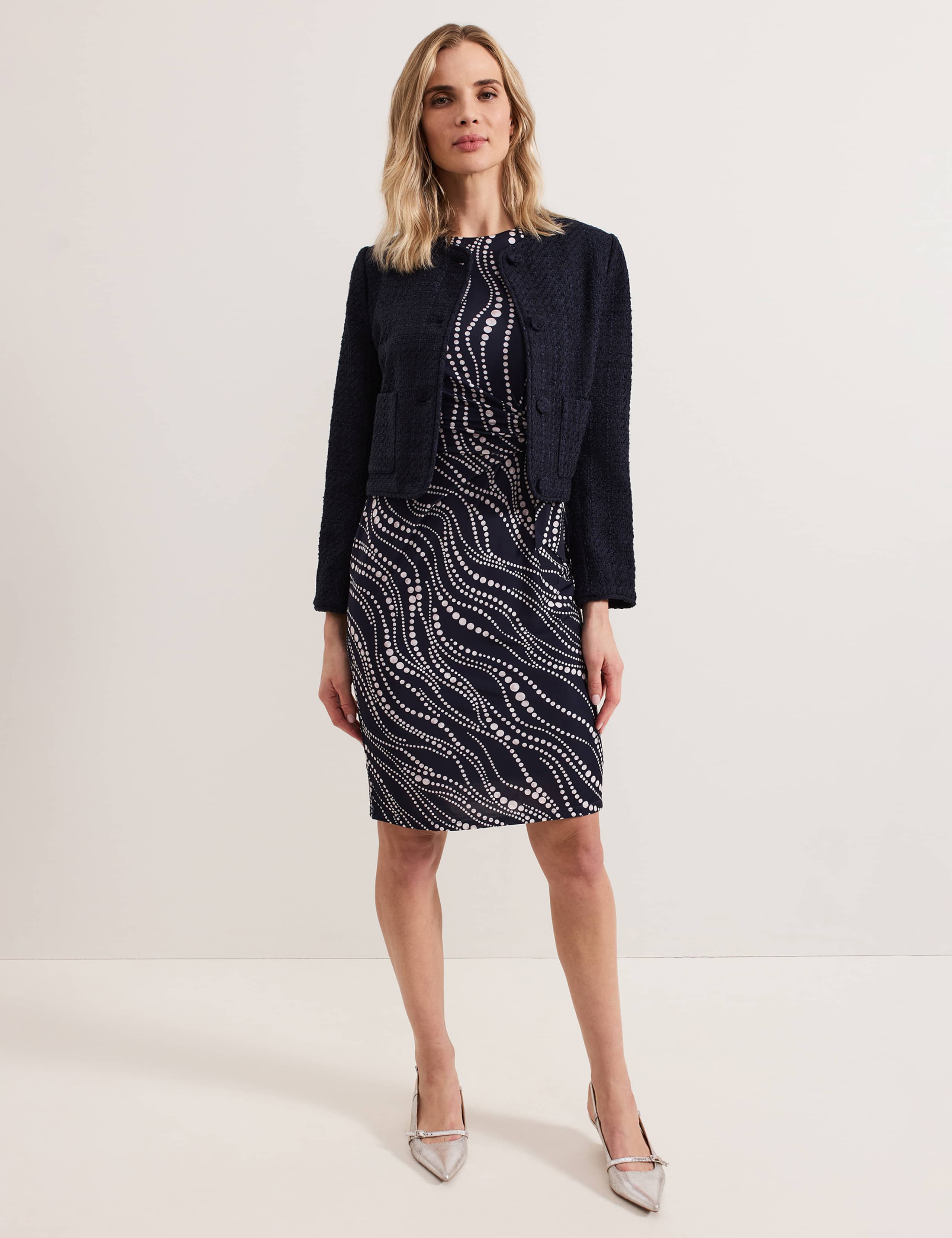 Polka Dot Round Neck Shift Dress 6 of 6