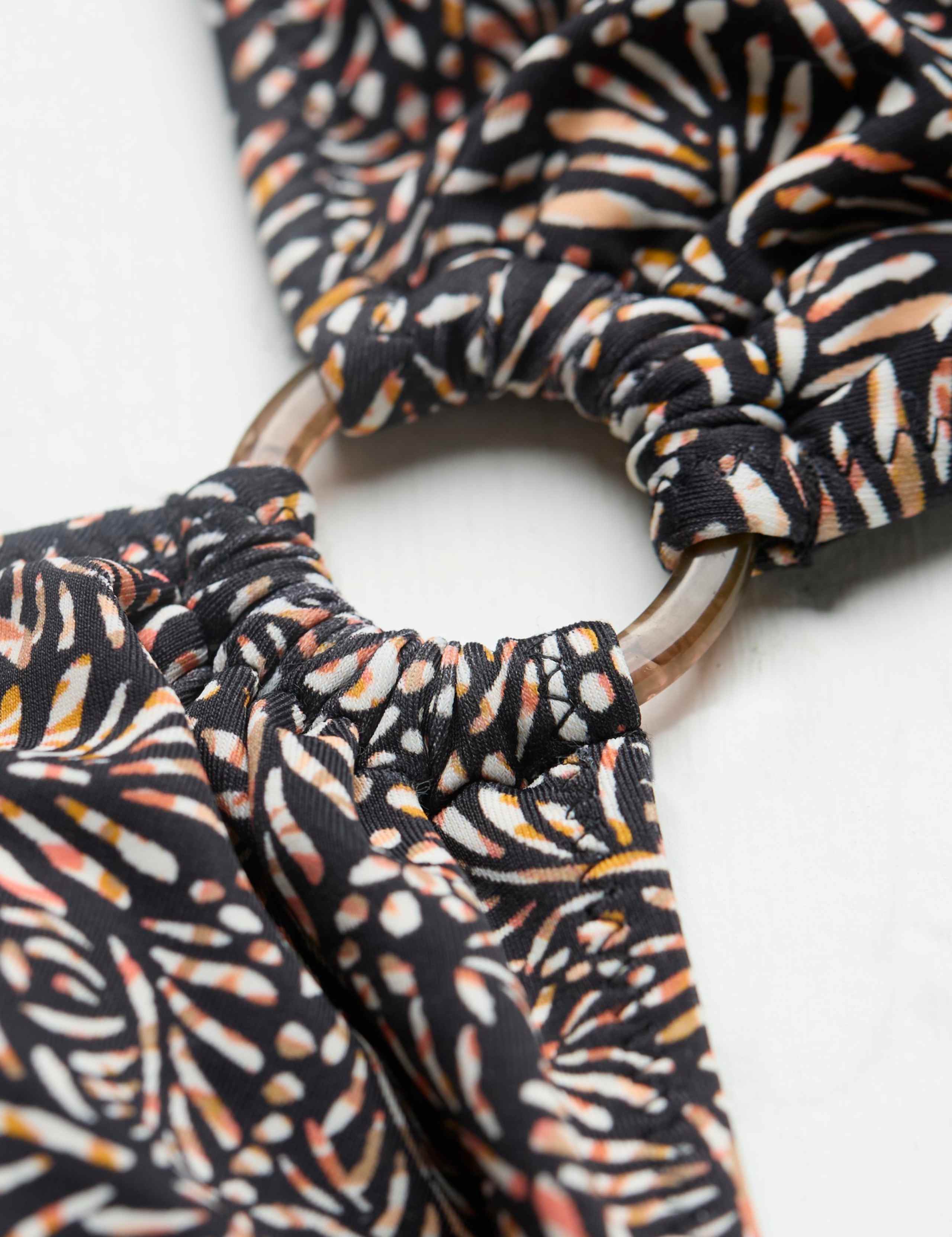 Printed Ring Detail Halterneck Bikini Top 7 of 7