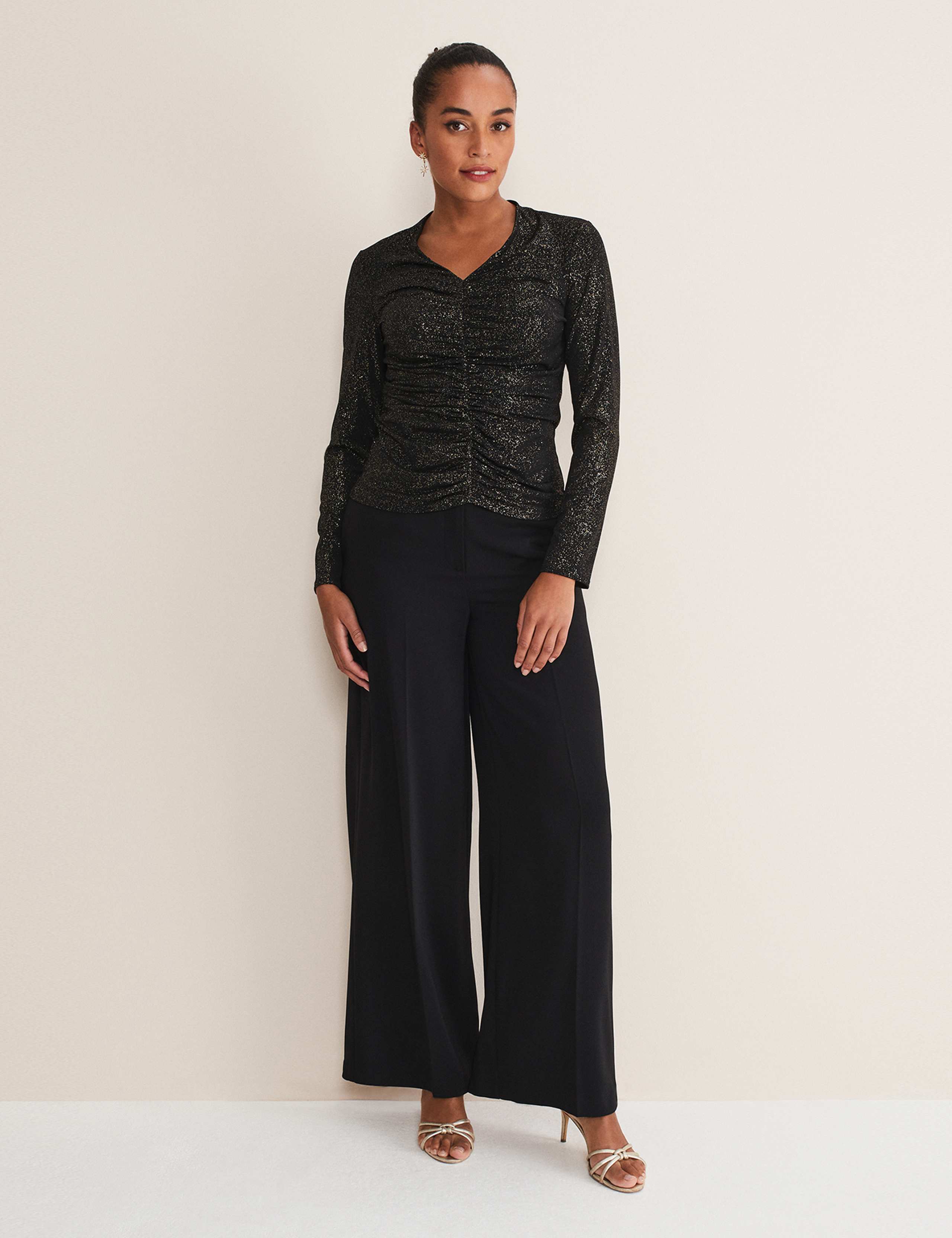 Sparkly V-Neck Top 1 of 5
