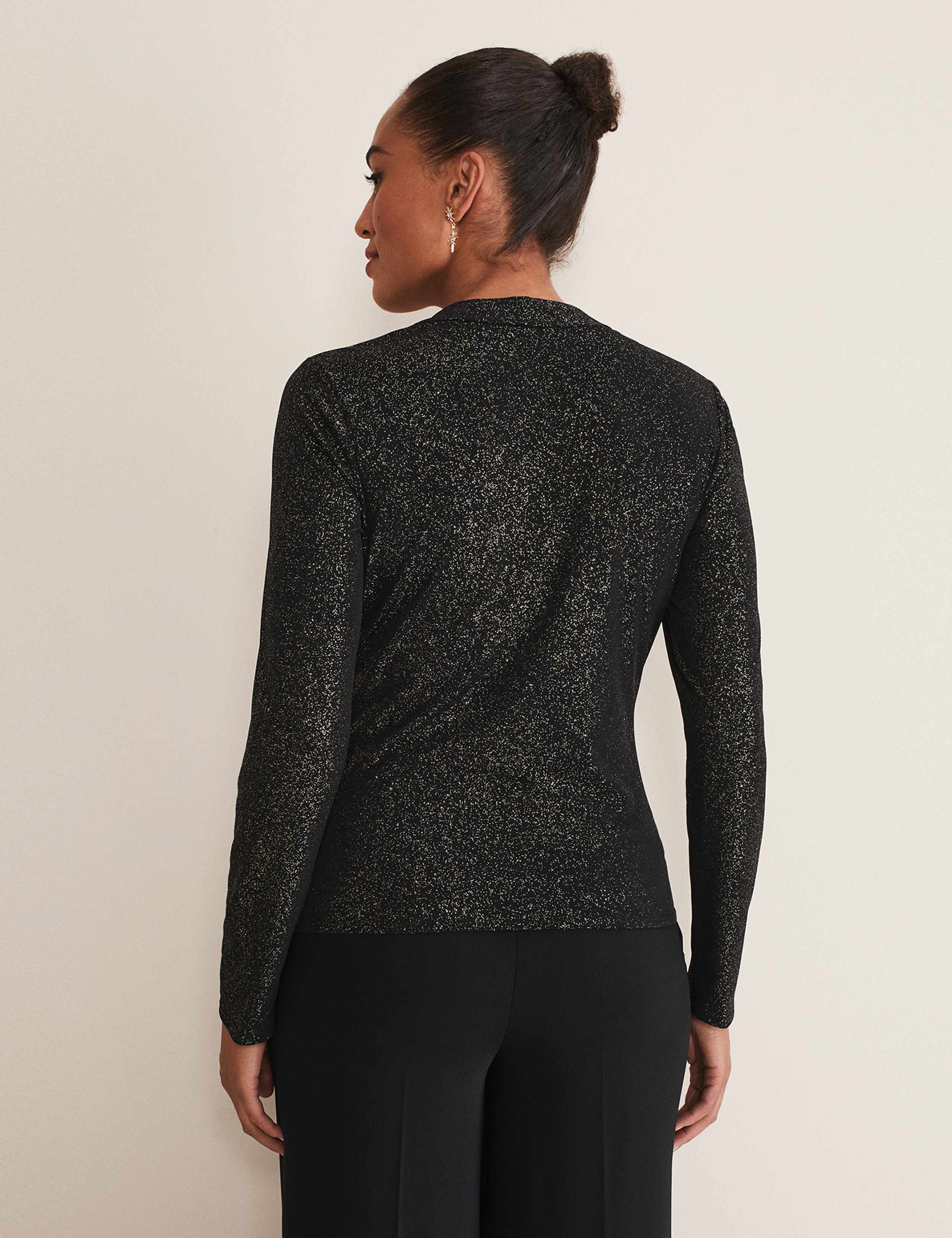 Sparkly V-Neck Top 3 of 5