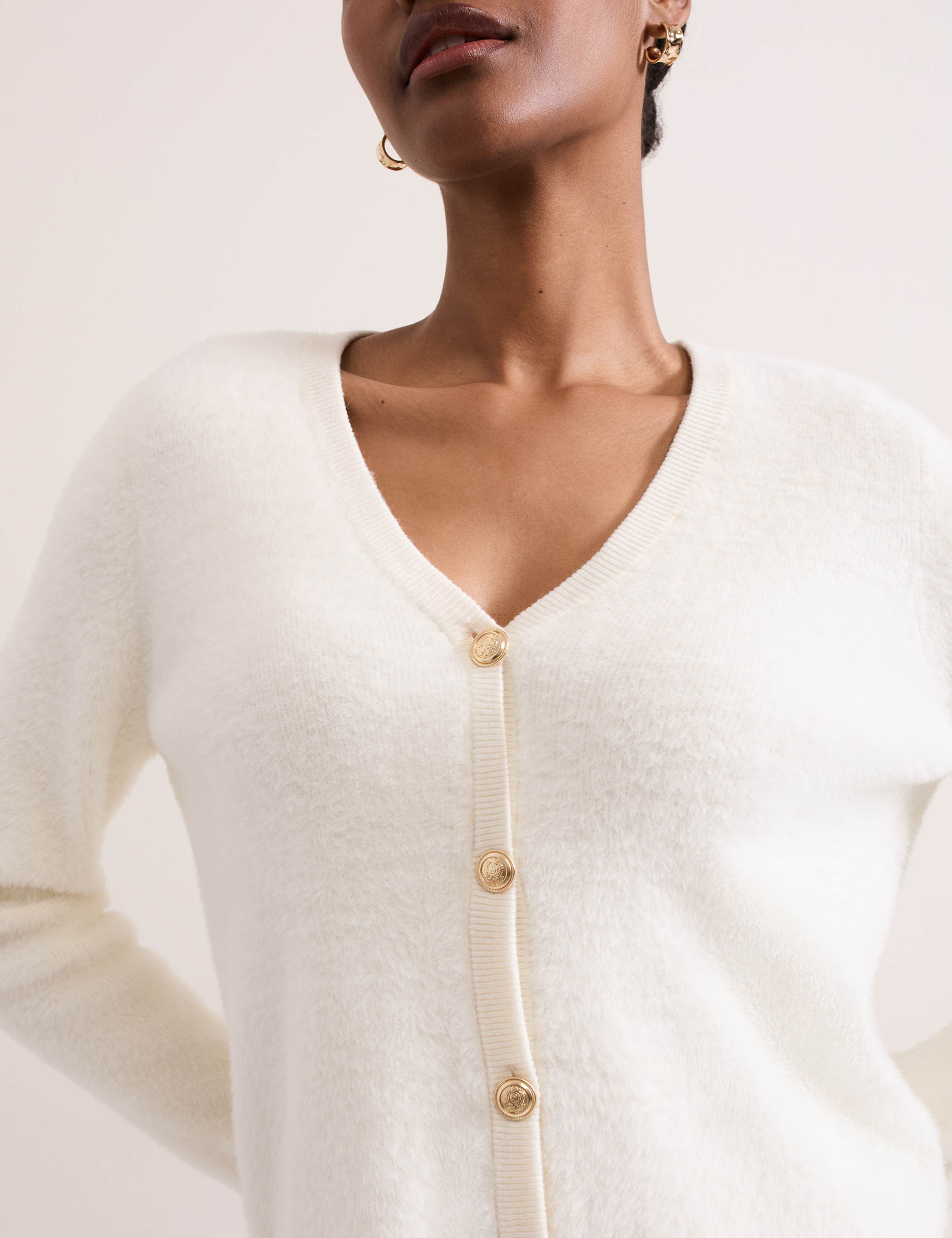 Textured V-Neck Cardigan 5 of 8