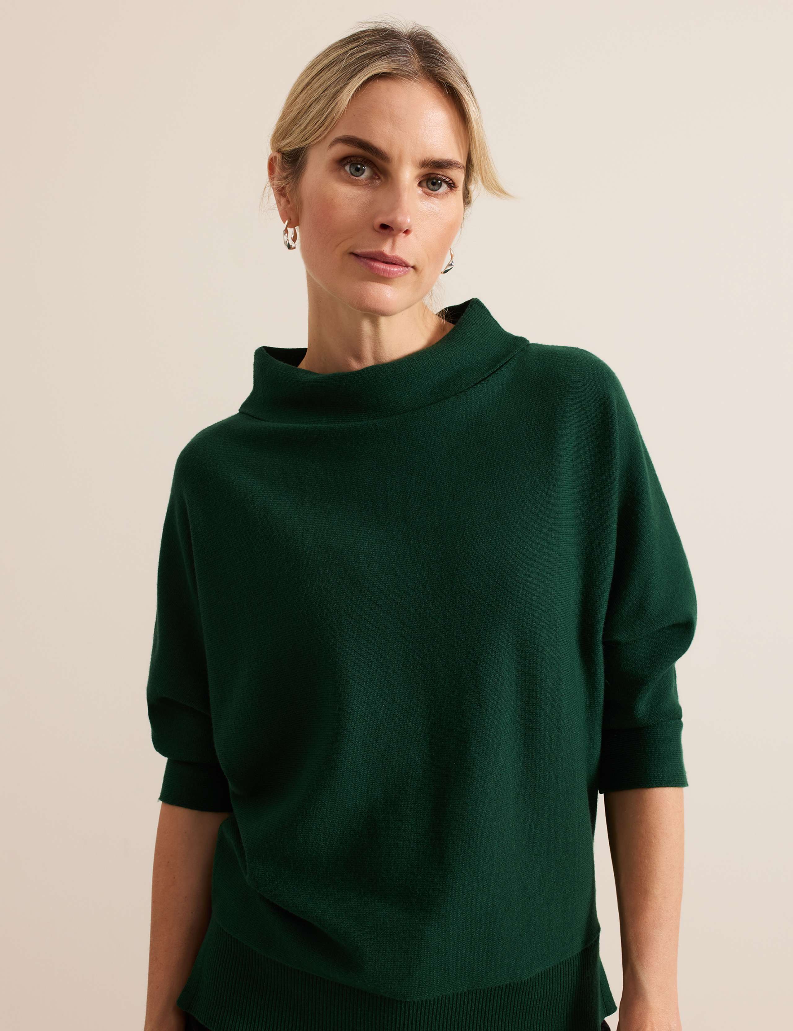 Funnel Neck Batwing Sleeve Jumper 5 of 6