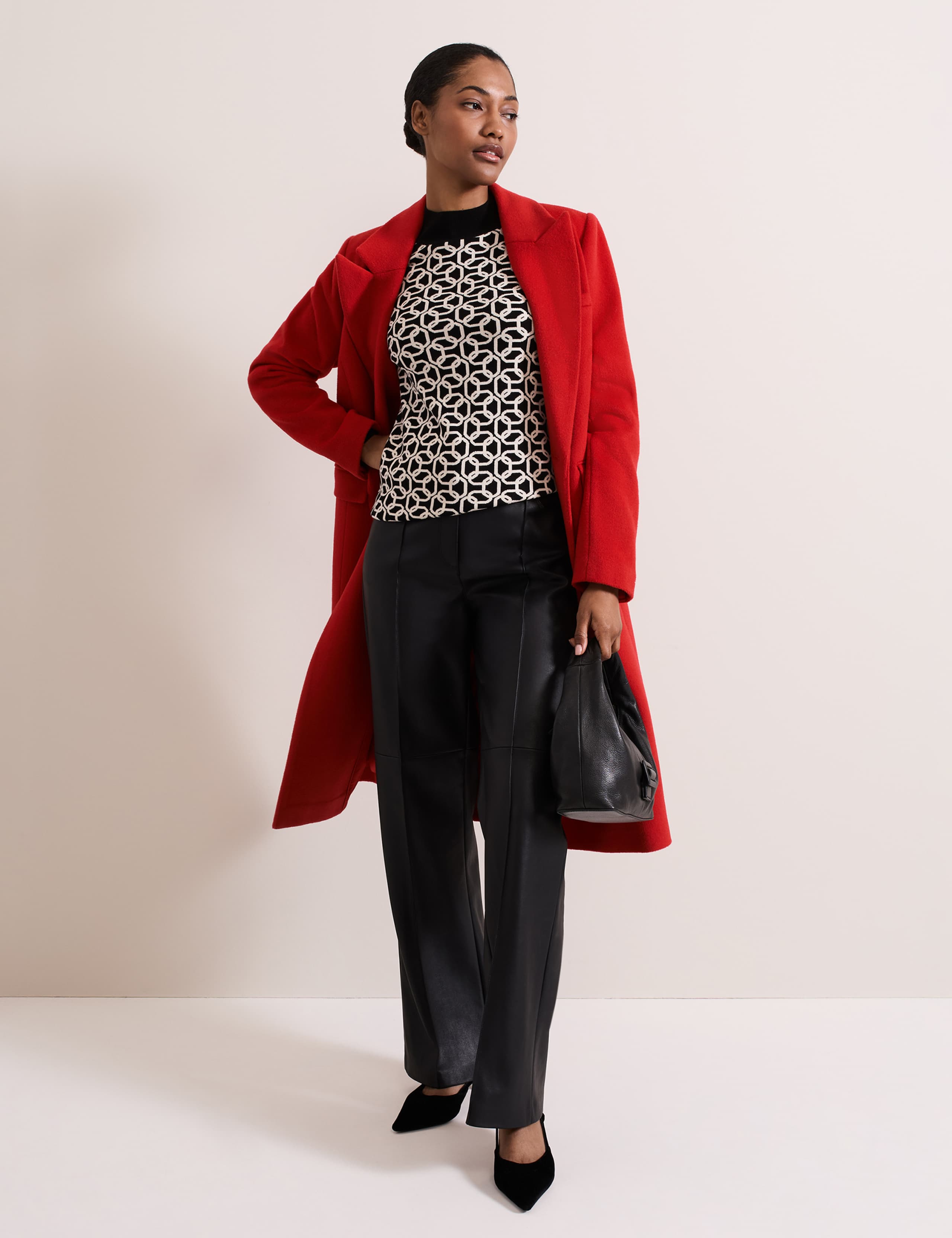 Jacquard Funnel Neck Chain Jumper 8 of 8