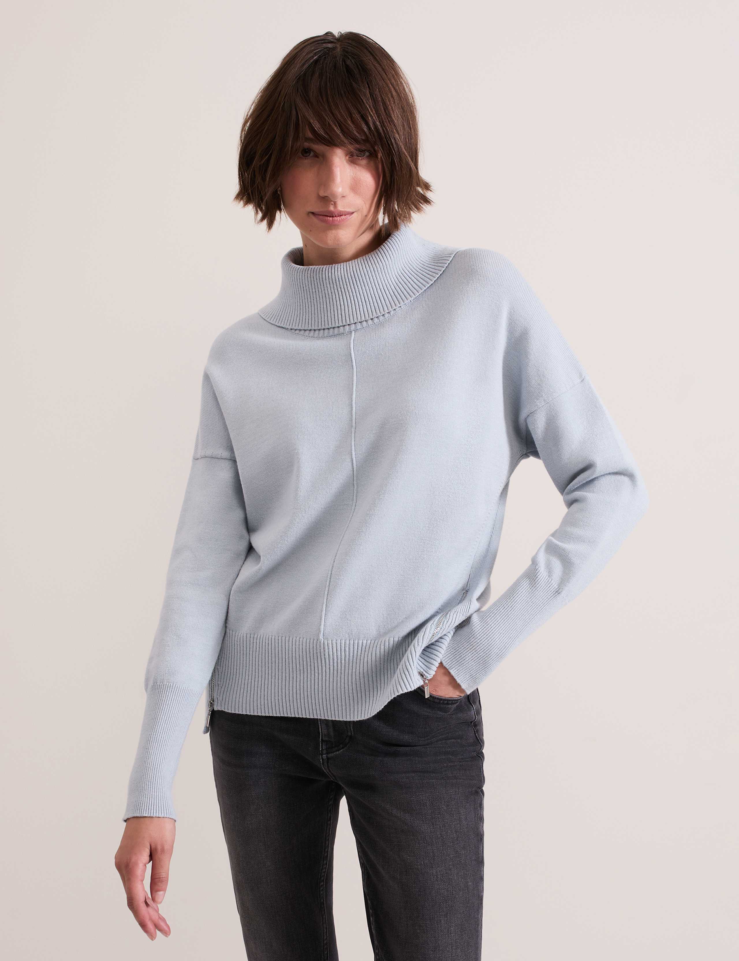 Polo Neck Side Zip Jumper 1 of 7