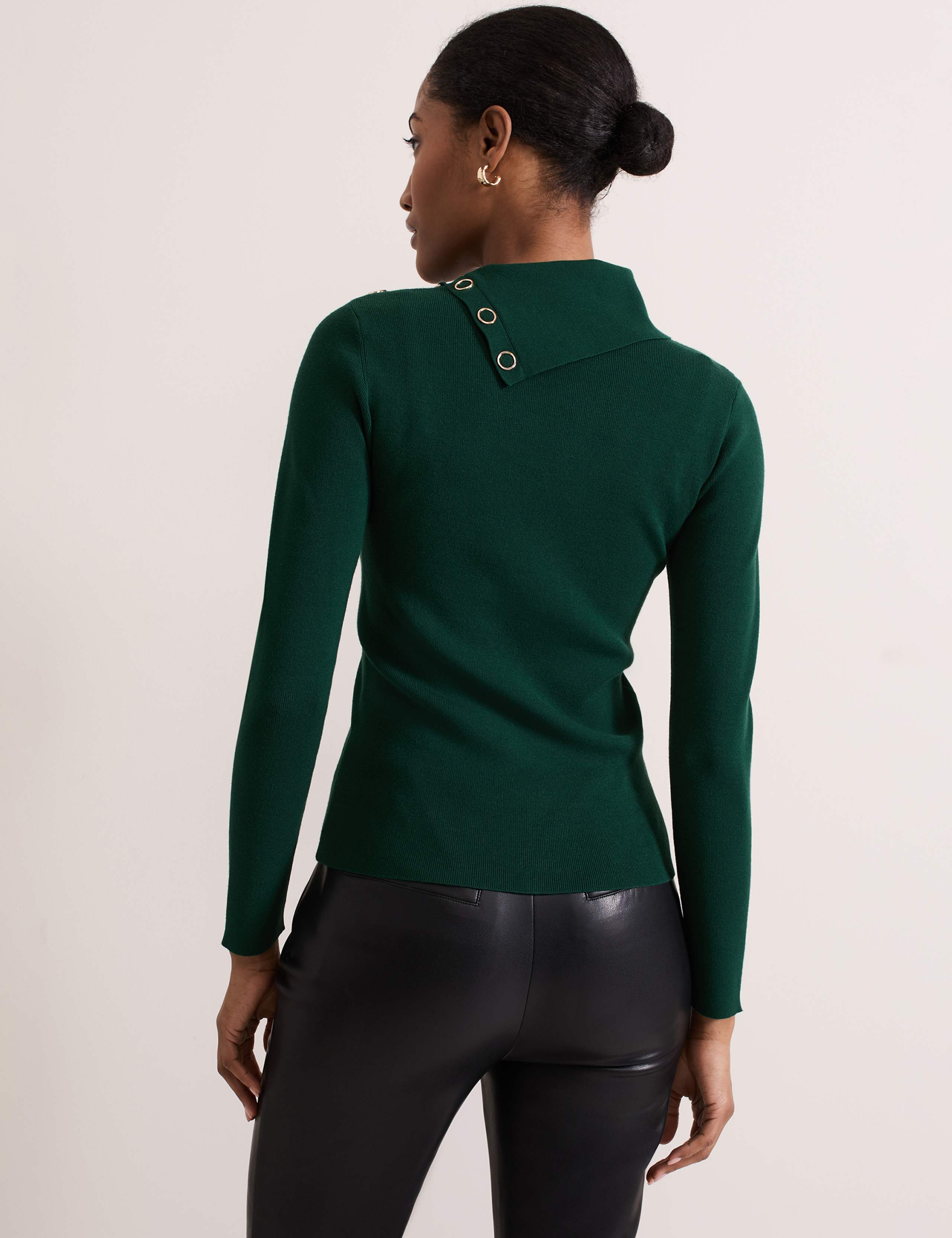 Textured Roll Neck Knitted Top 3 of 7