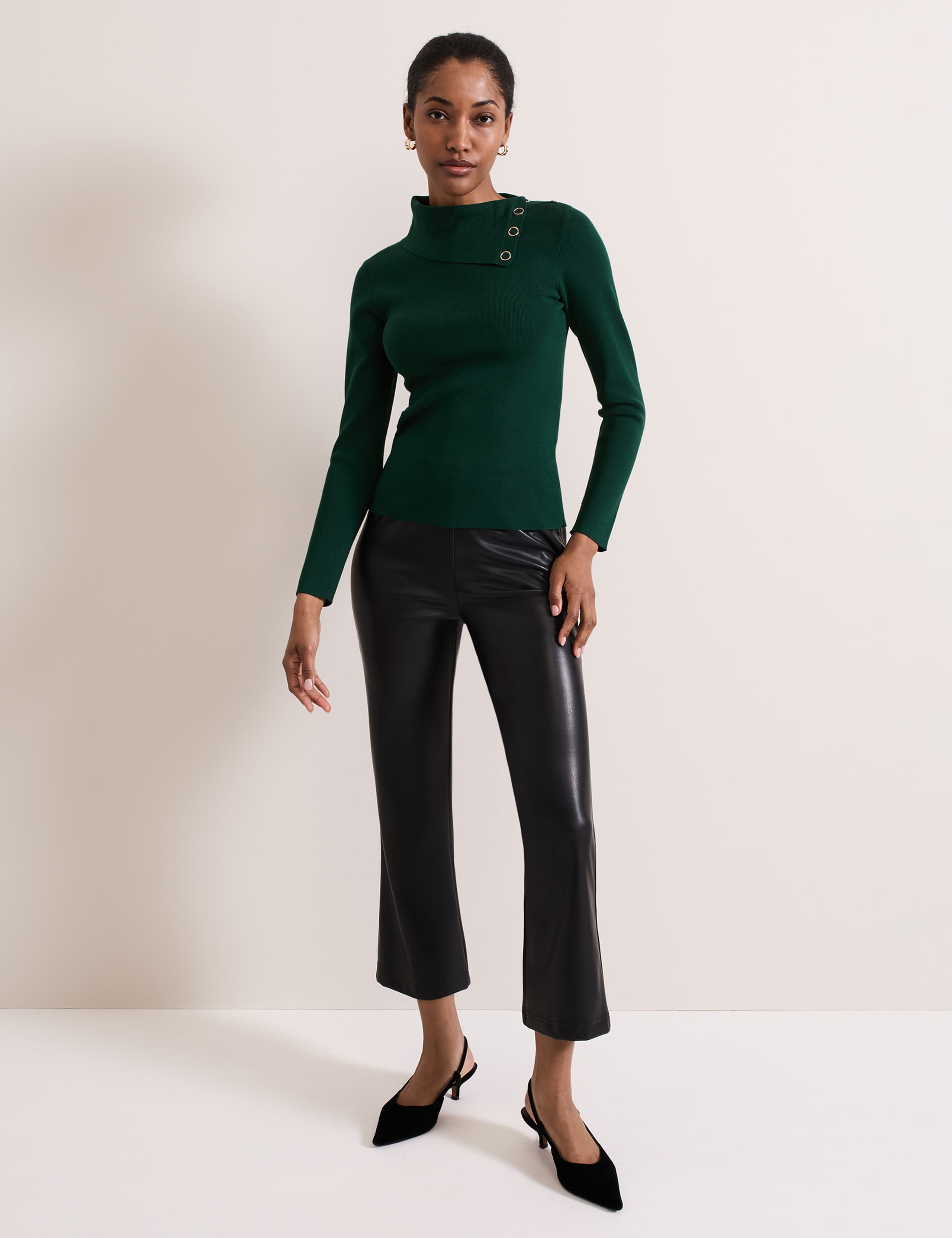 Textured Roll Neck Knitted Top 4 of 7