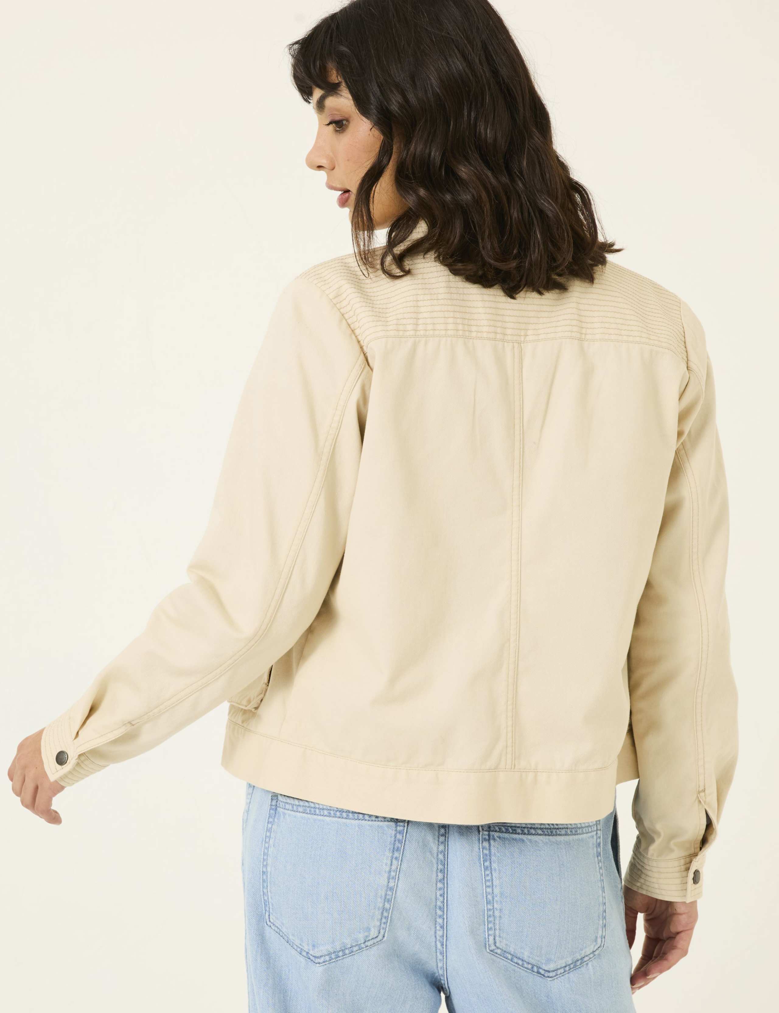 Pure Cotton Cropped Jacket 3 of 5
