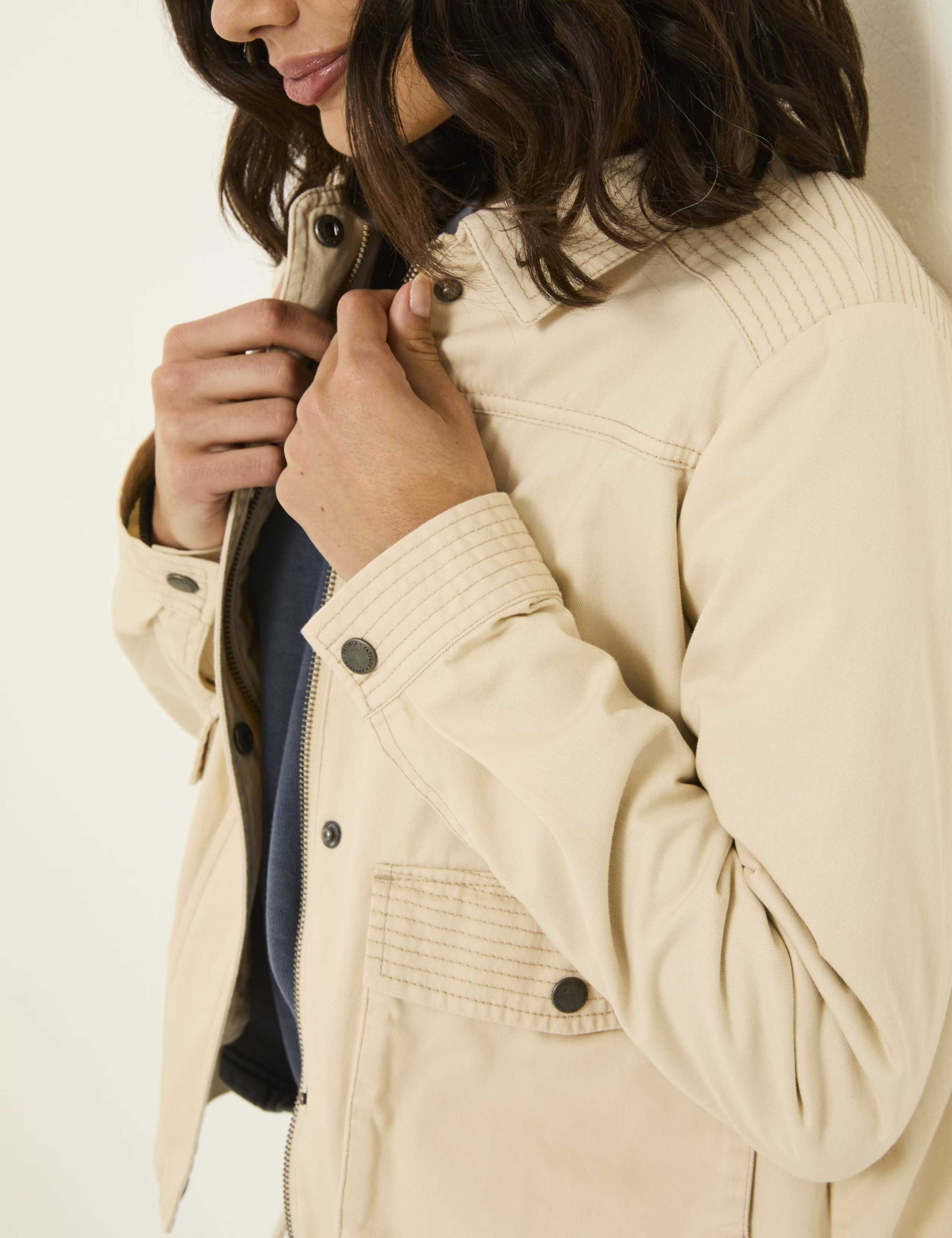 Pure Cotton Cropped Jacket 4 of 5