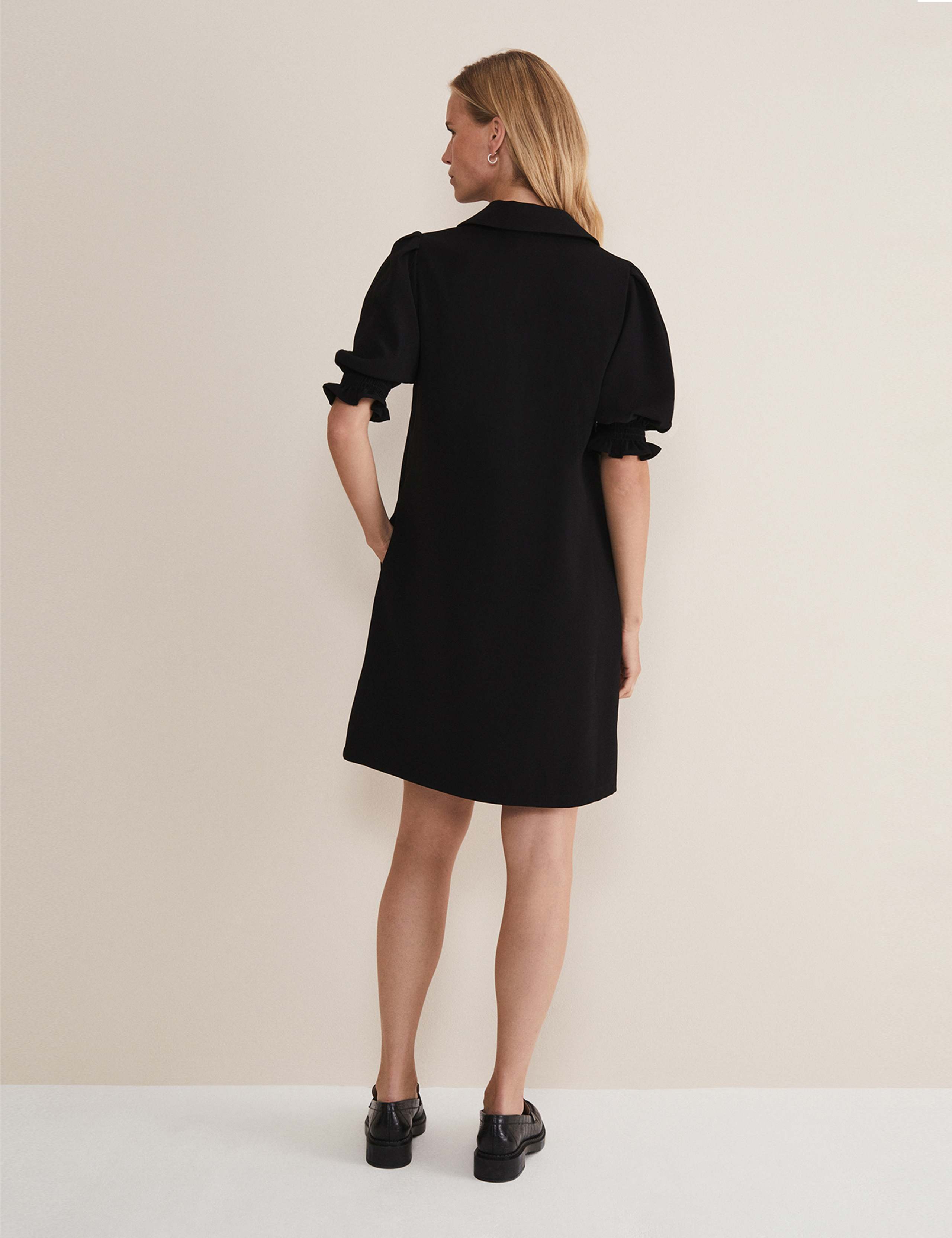 Zip Neck Mini Shift Dress 3 of 6
