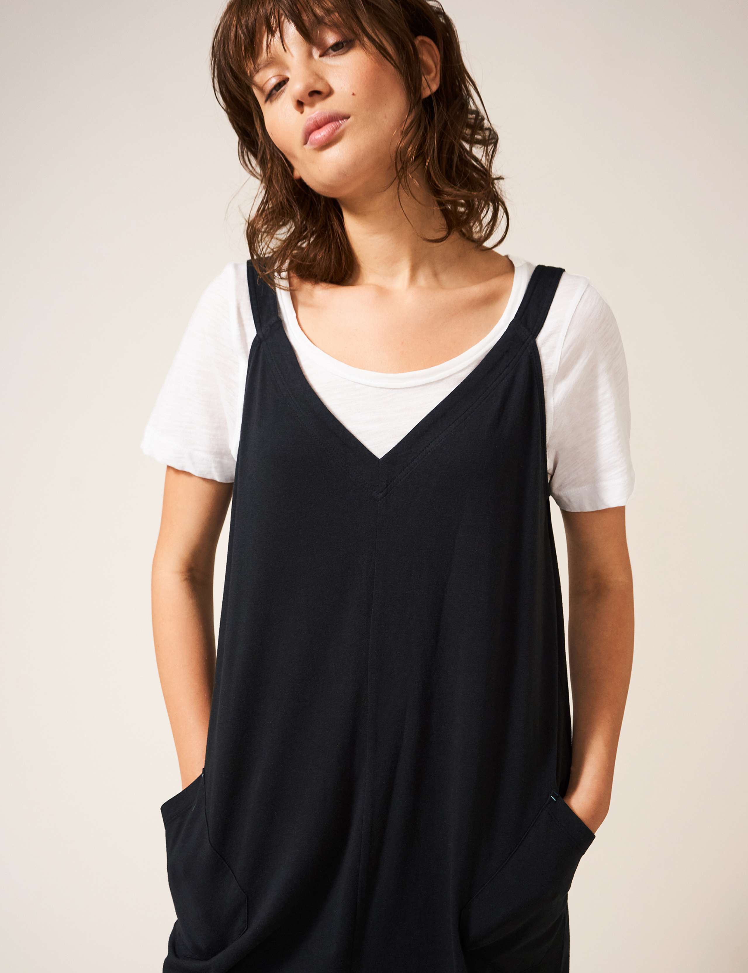 Cotton Modal Jersey Sleeveless Jumpsuit 4 of 5