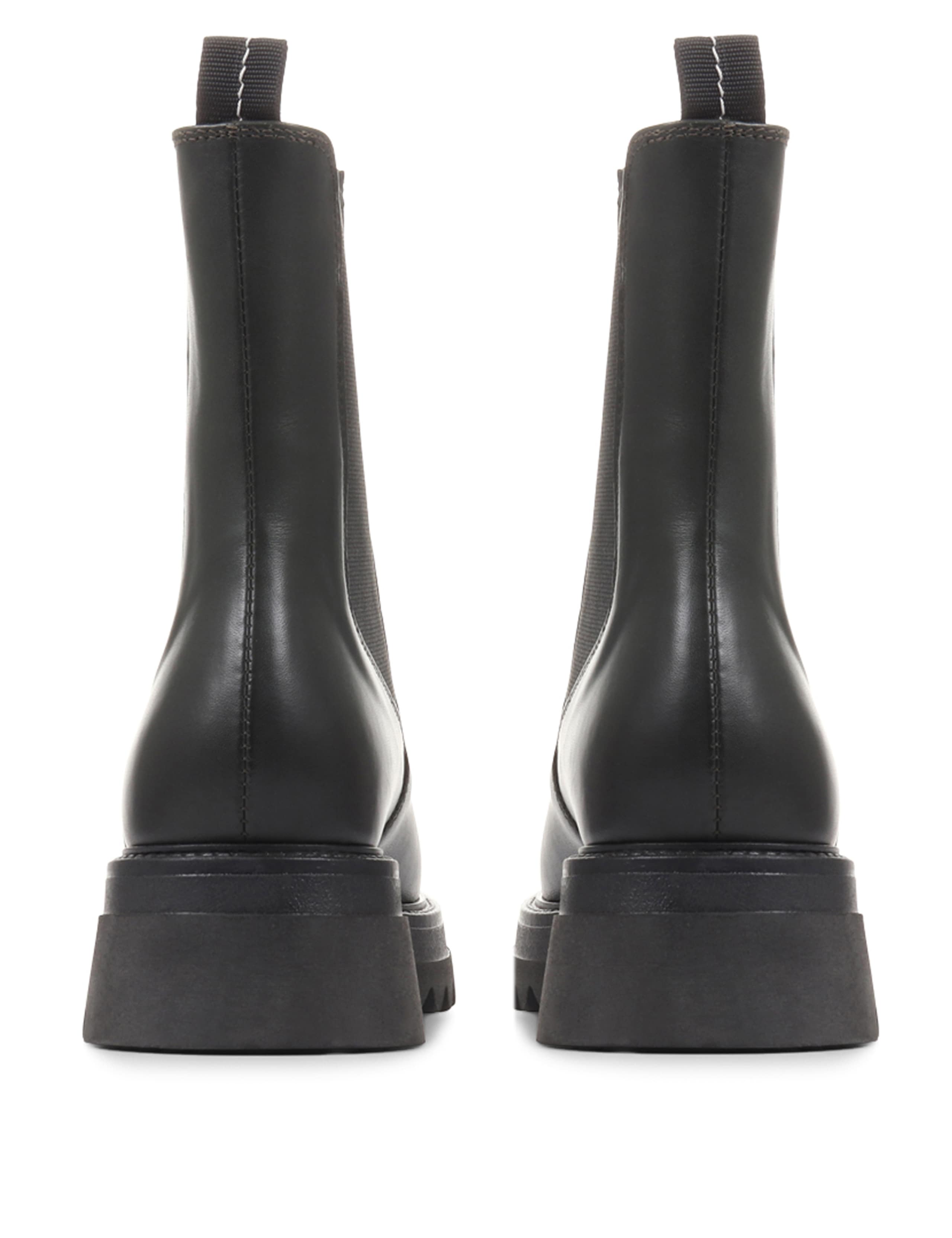 Leather Chelsea Block Heel Ankle Boots 4 of 7