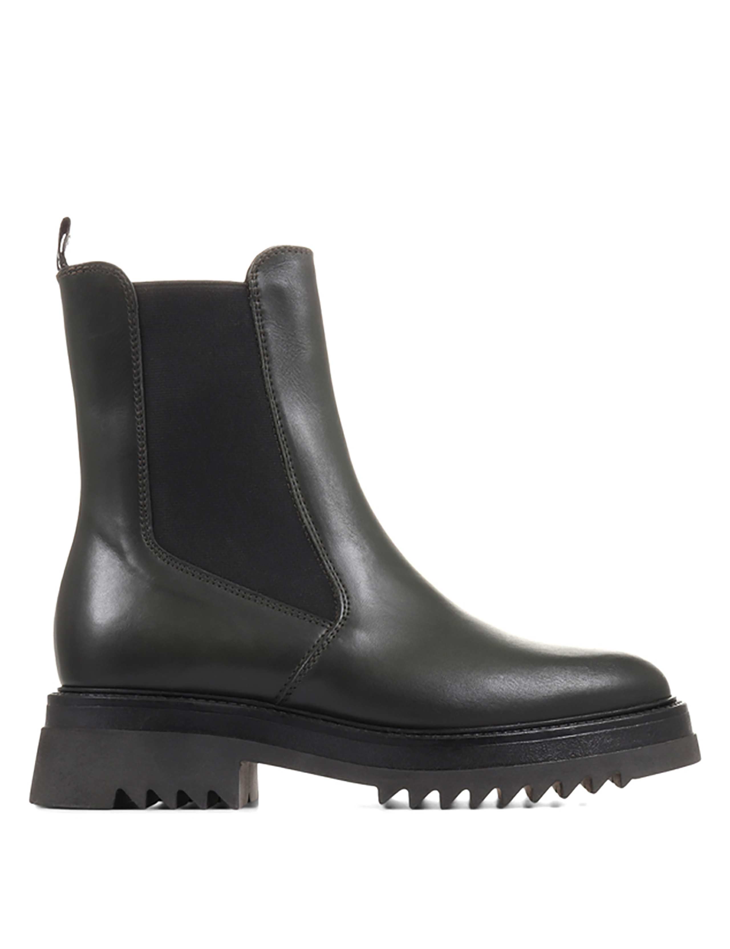 Leather Chelsea Block Heel Ankle Boots 5 of 7