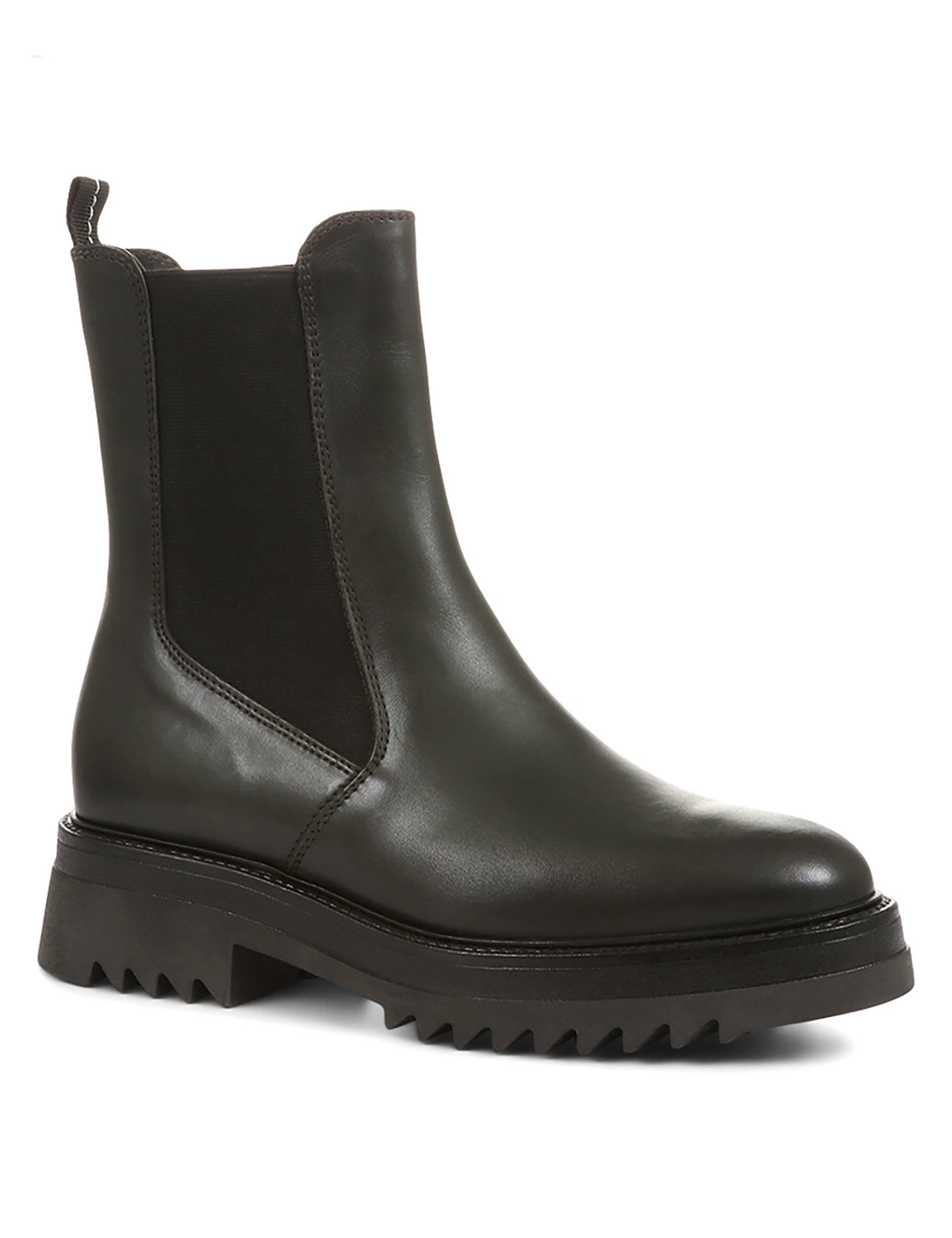 Leather Chelsea Block Heel Ankle Boots 2 of 7