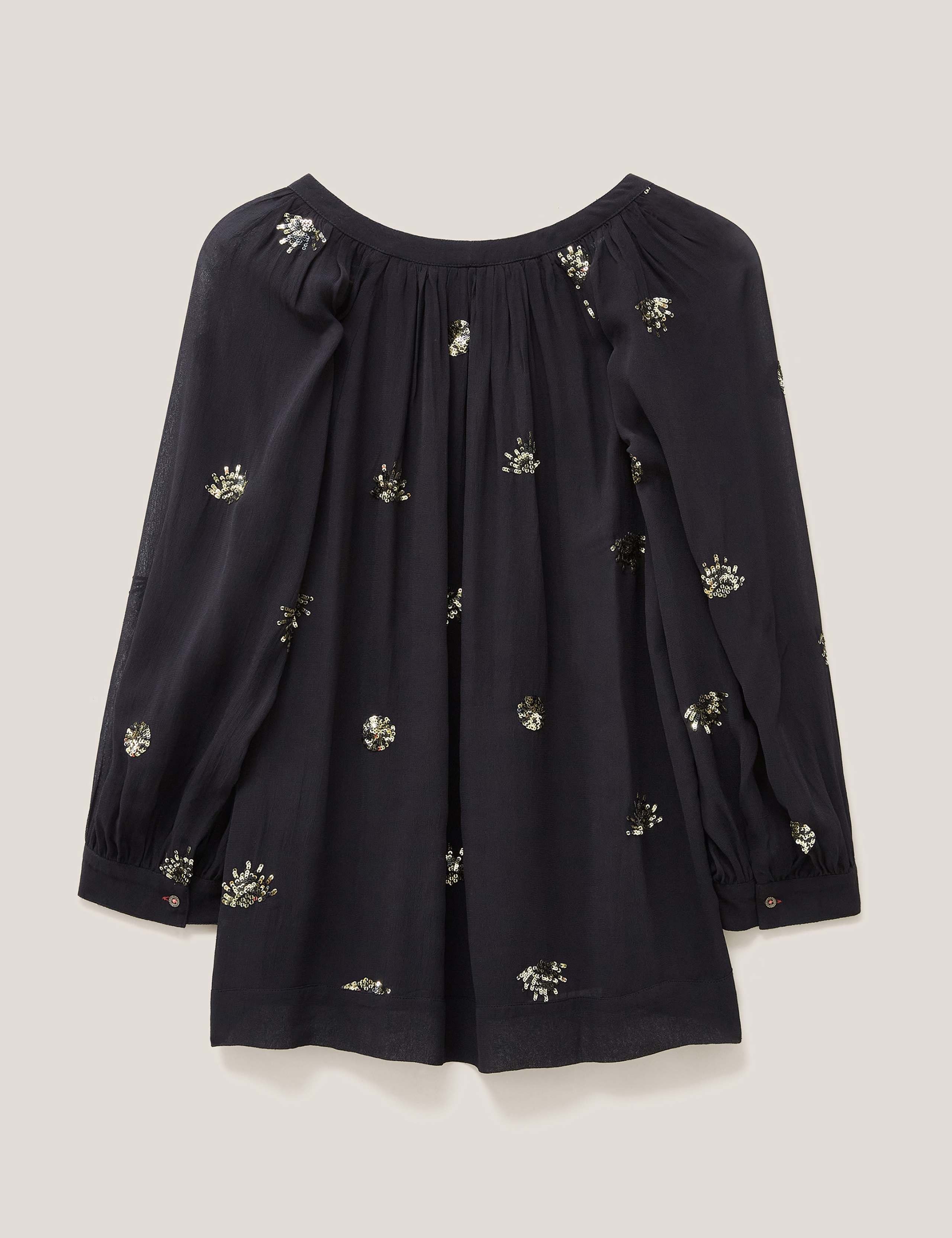 Sequin Embellished V-Neck Top 6 of 7