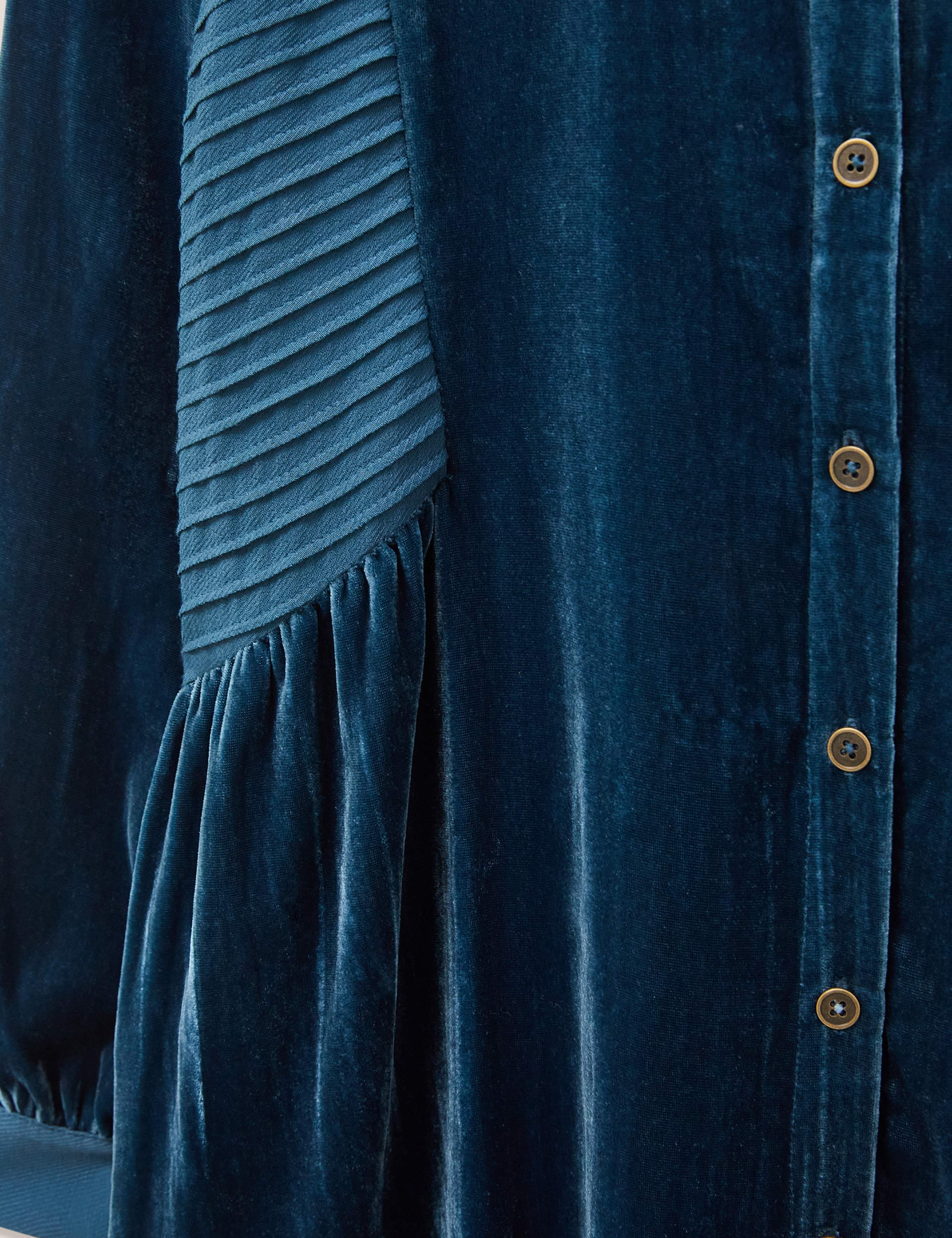 Velvet Collared Button Through Tunic 6 of 6