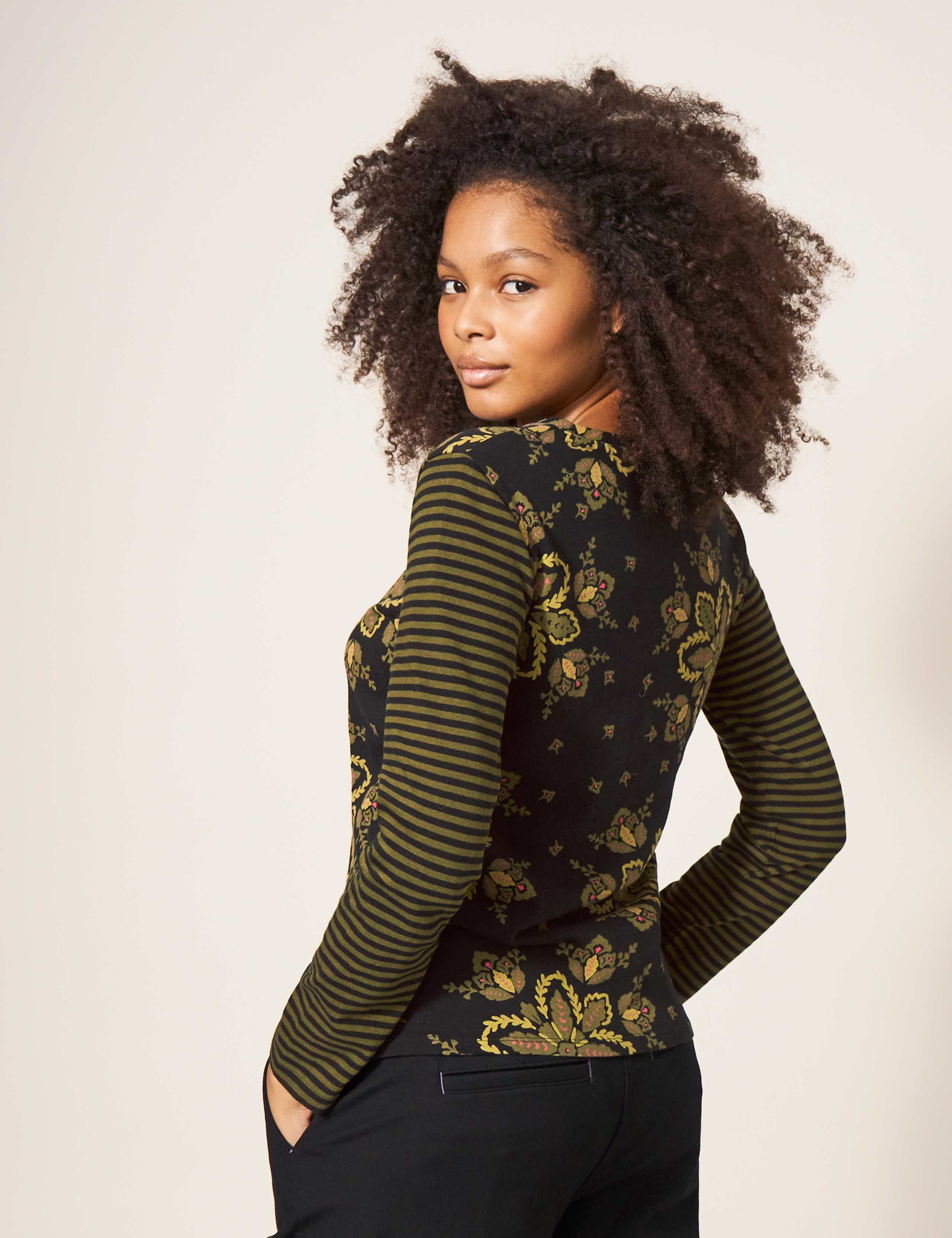 Pure Cotton Floral Top 3 of 5