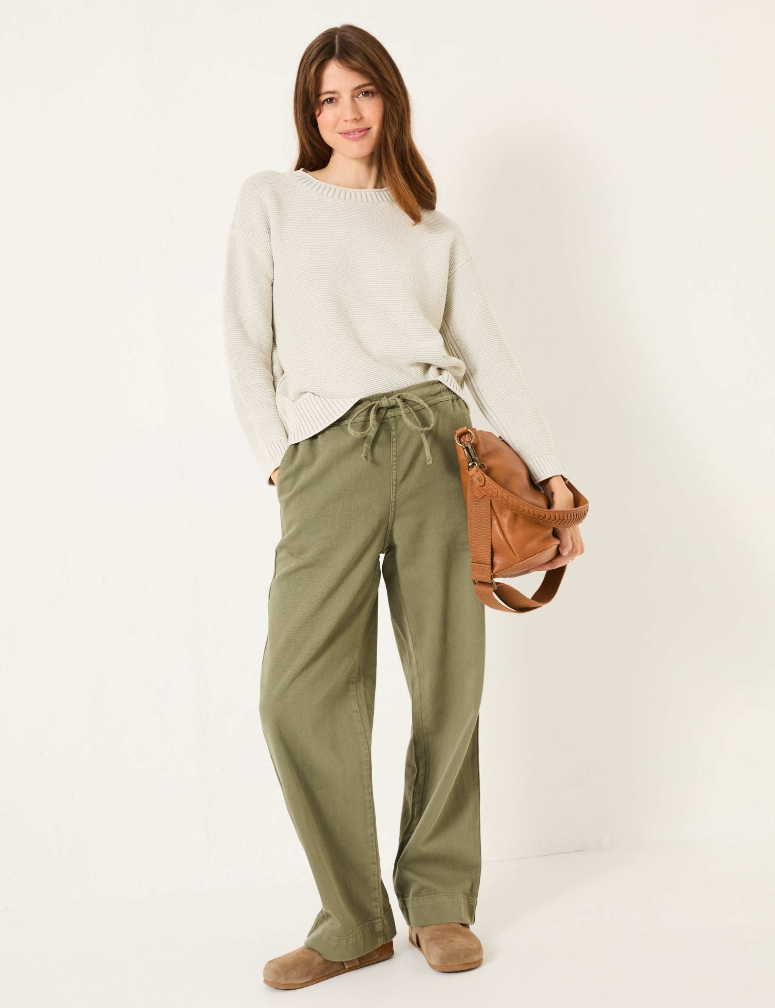Pure Cotton Textured Crew Neck Jumper 3 of 5