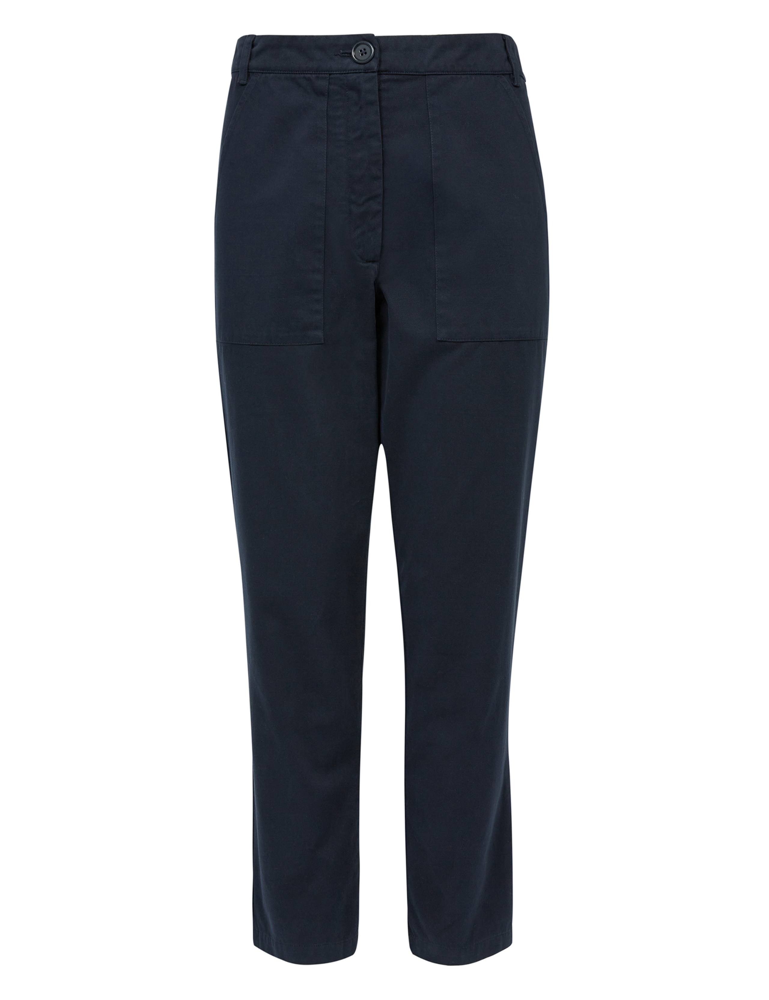 Pure Cotton Slim Fit Cropped Trousers 2 of 6