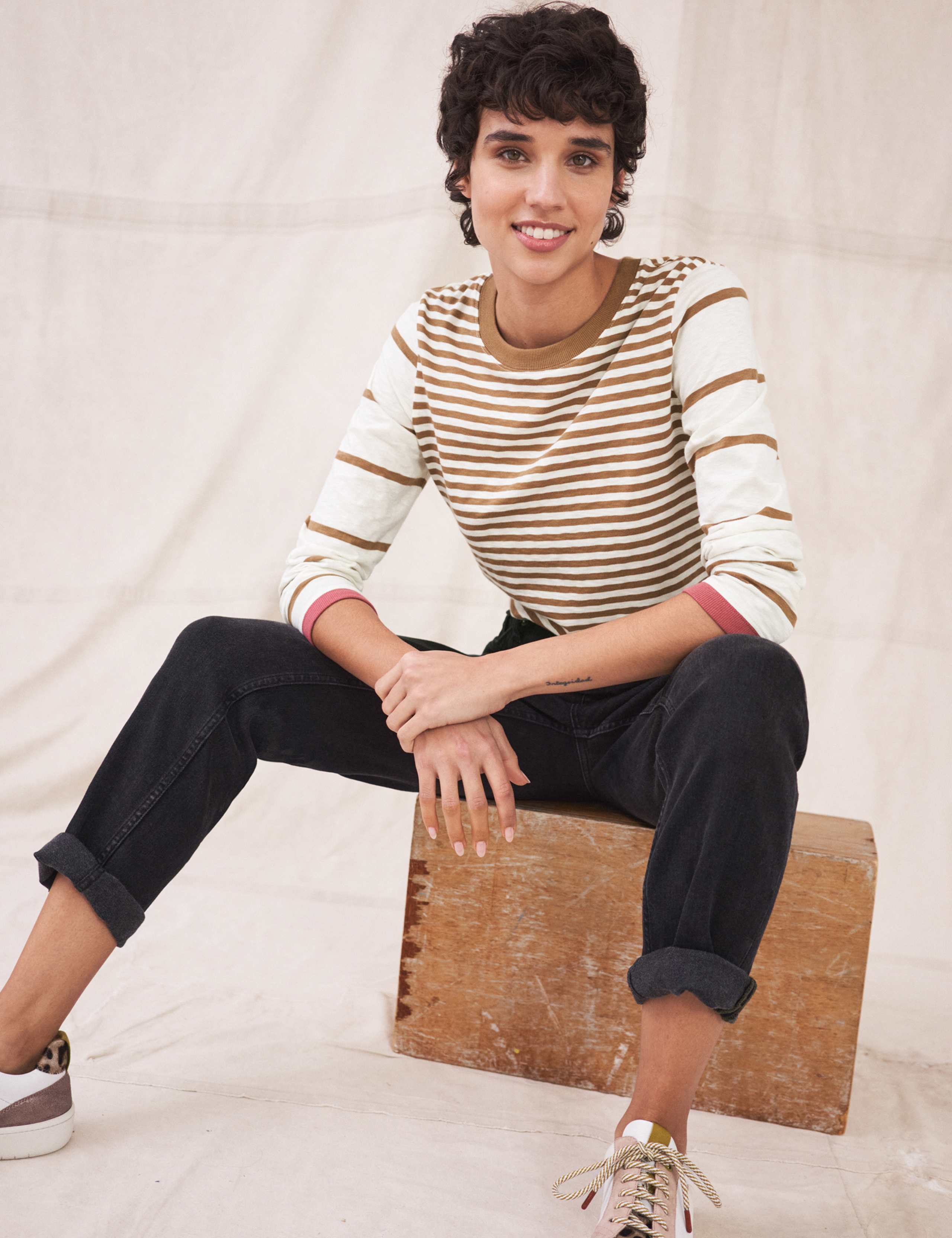 Pure Cotton Striped Long Sleeve Top 1 of 5