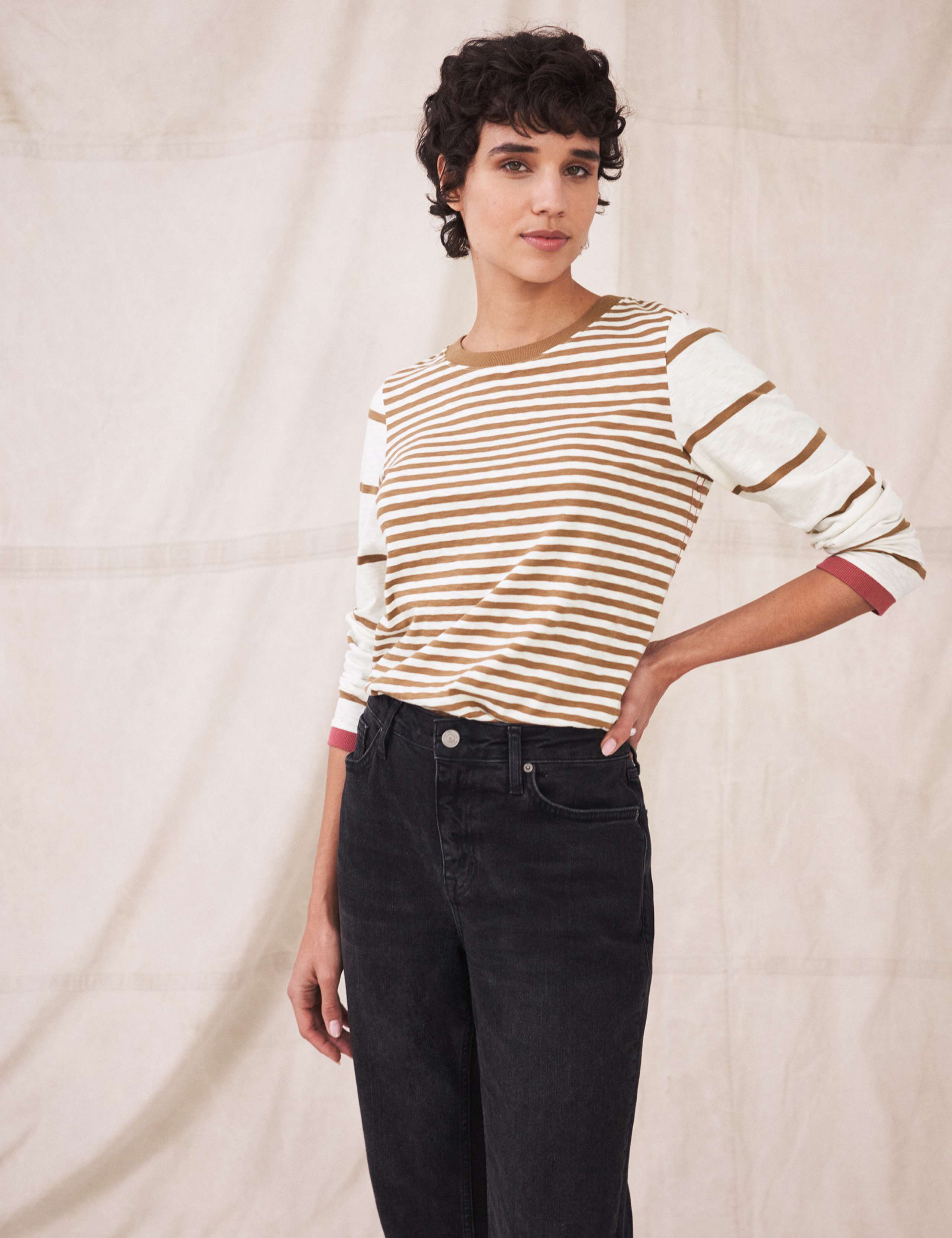 Pure Cotton Striped Long Sleeve Top 4 of 5