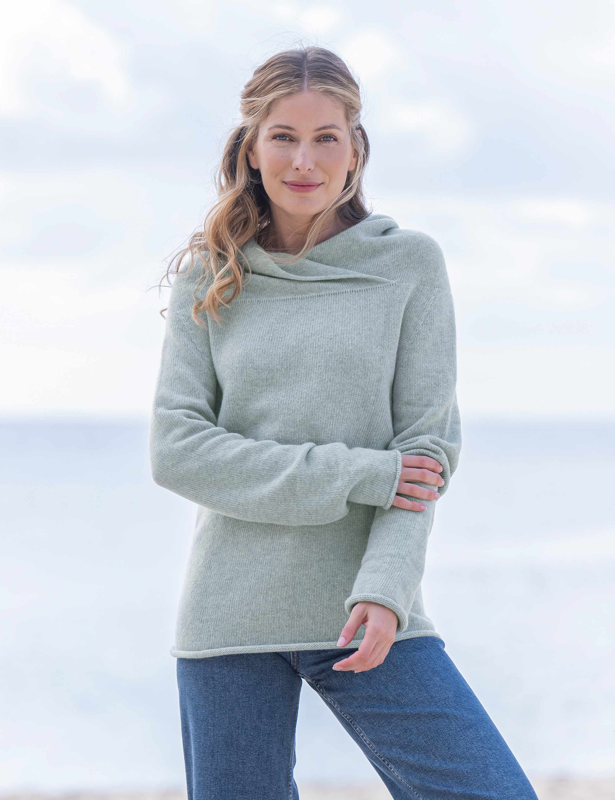 Pure Wool Funnel Neck Jumper 1 of 6