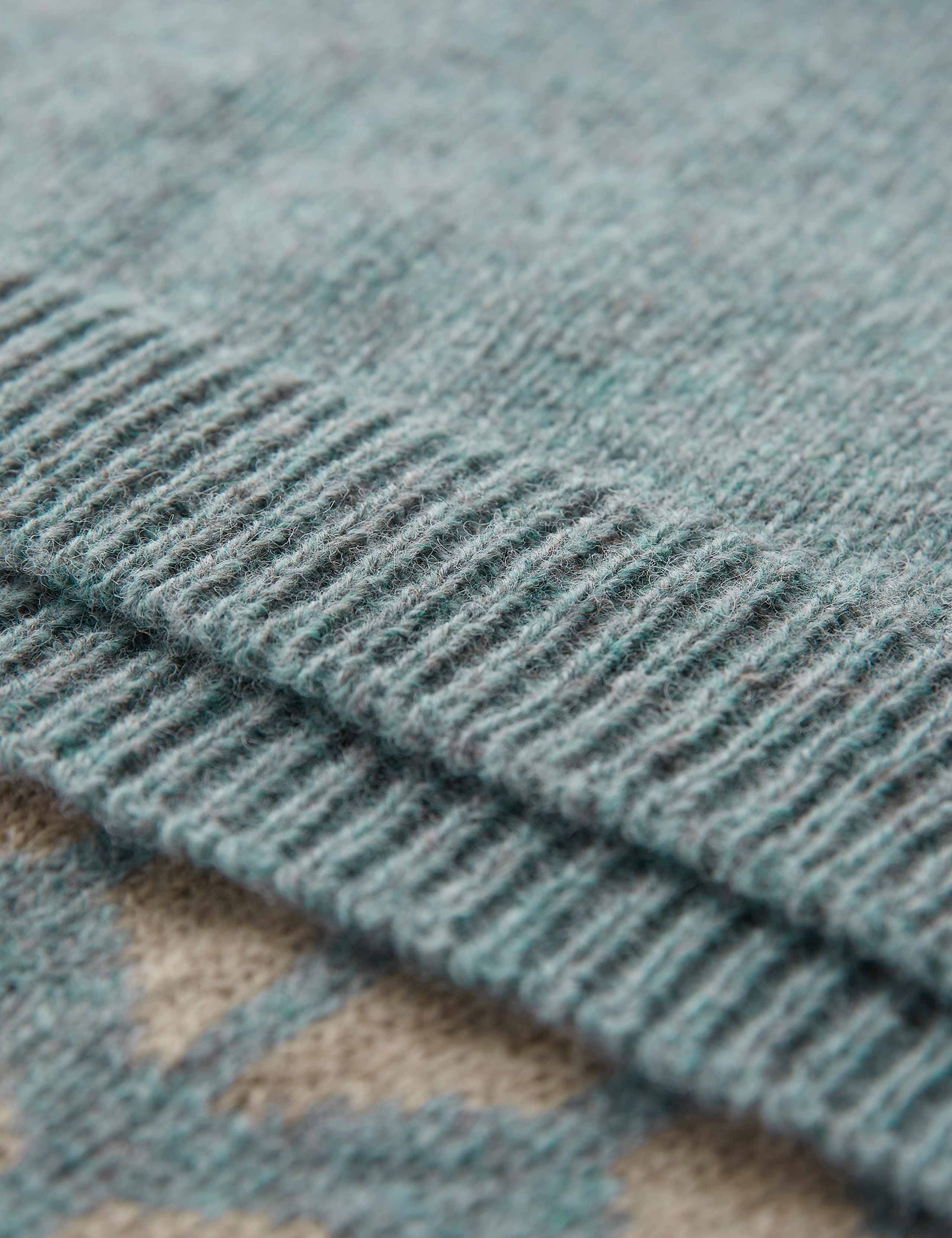 Pure Wool Jacquard Crew Neck Jumper 6 of 6