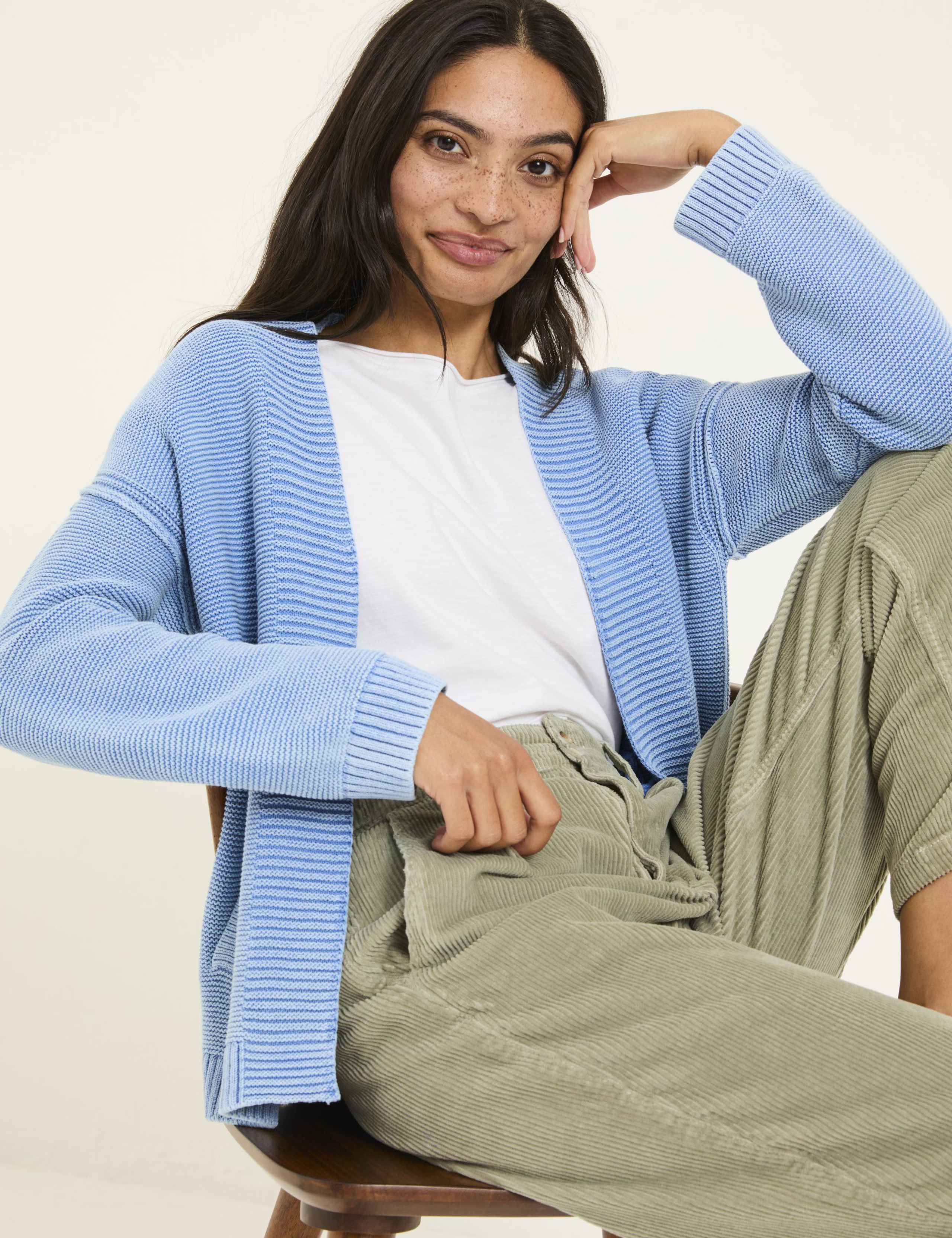 Pure Cotton Textured Cardigan 5 of 5