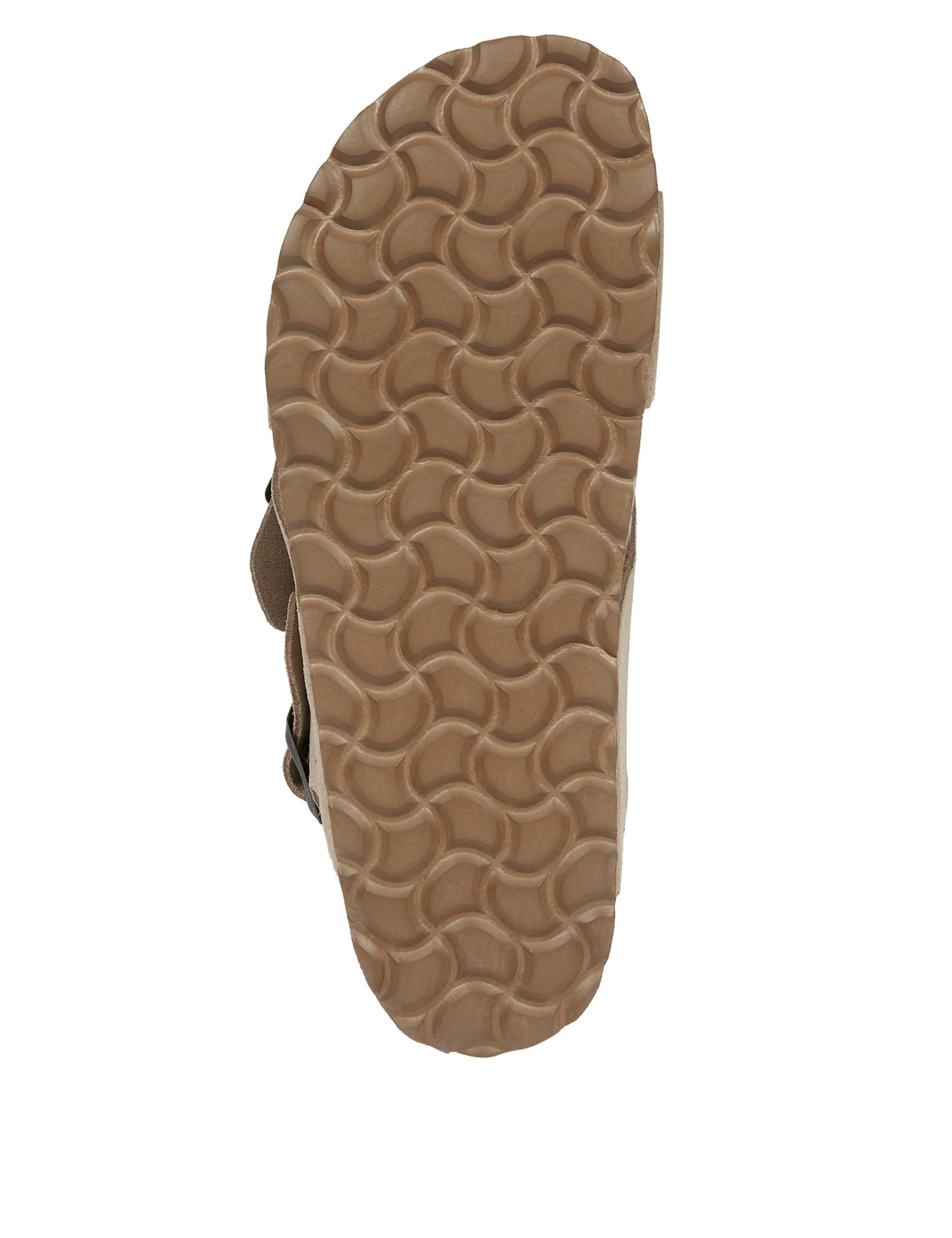 Leather Buckle Crossover Flat Sandals 3 of 5