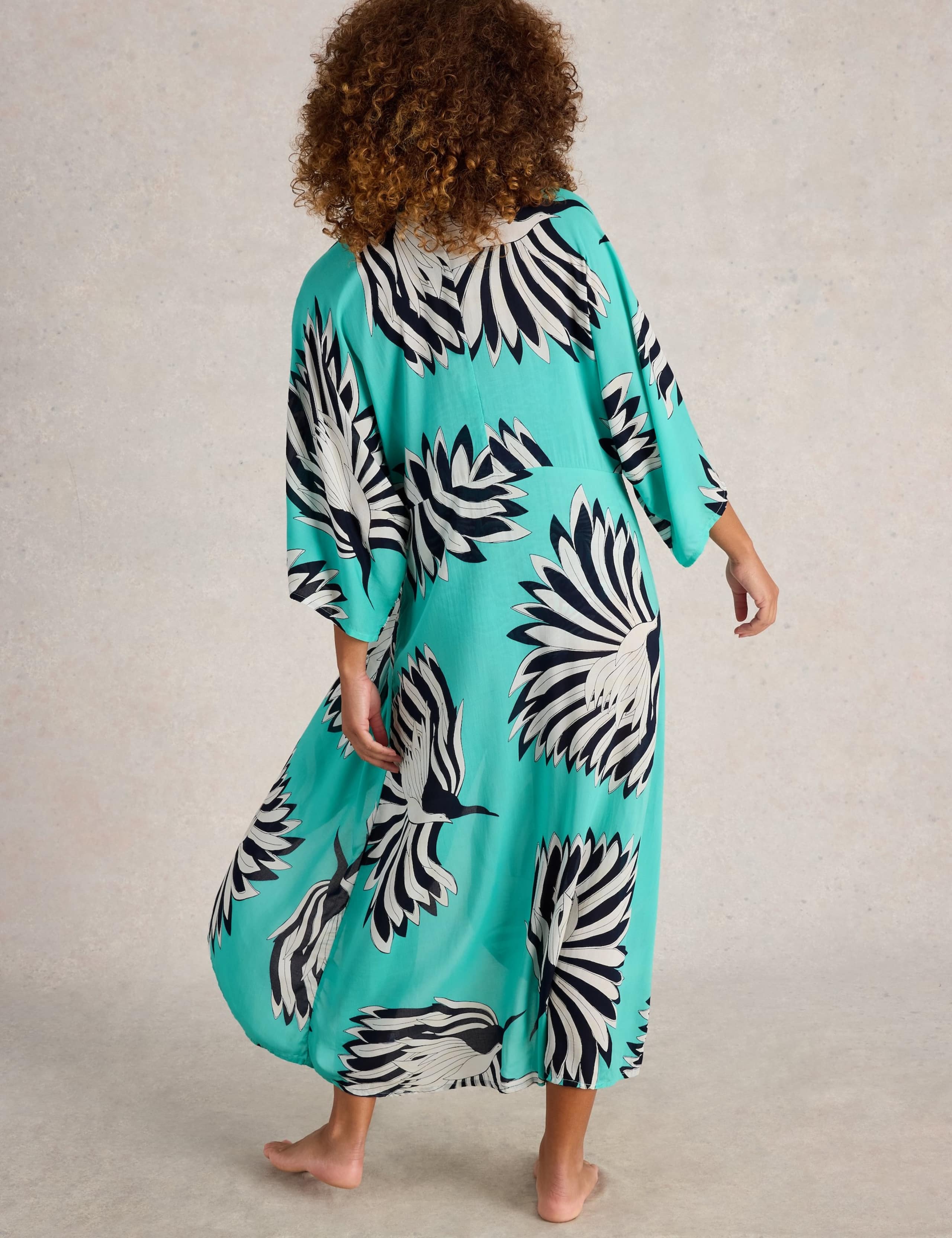 Printed V-Neck Midaxi Wrap Dress 3 of 6
