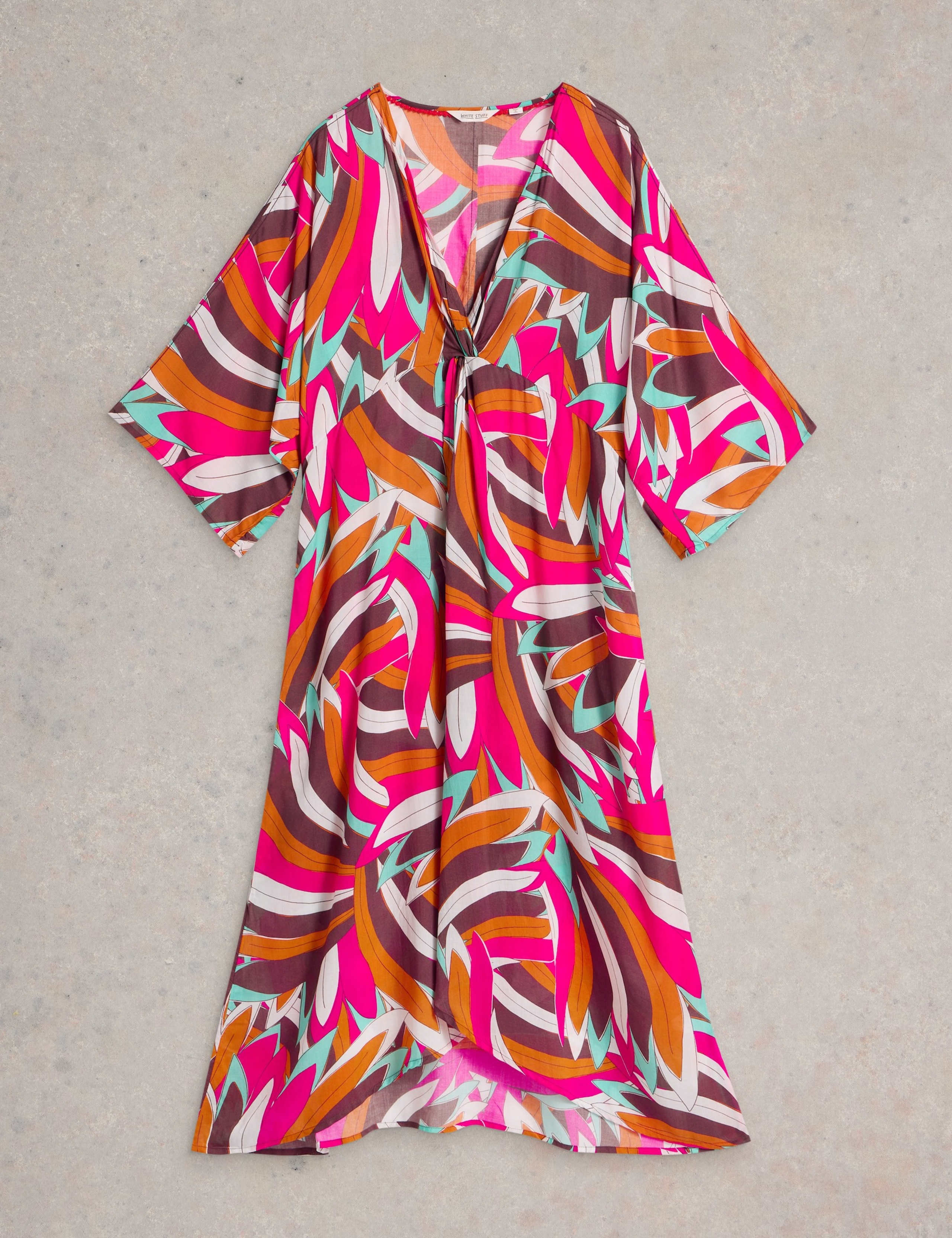 Printed V-Neck Midaxi Wrap Dress 2 of 6
