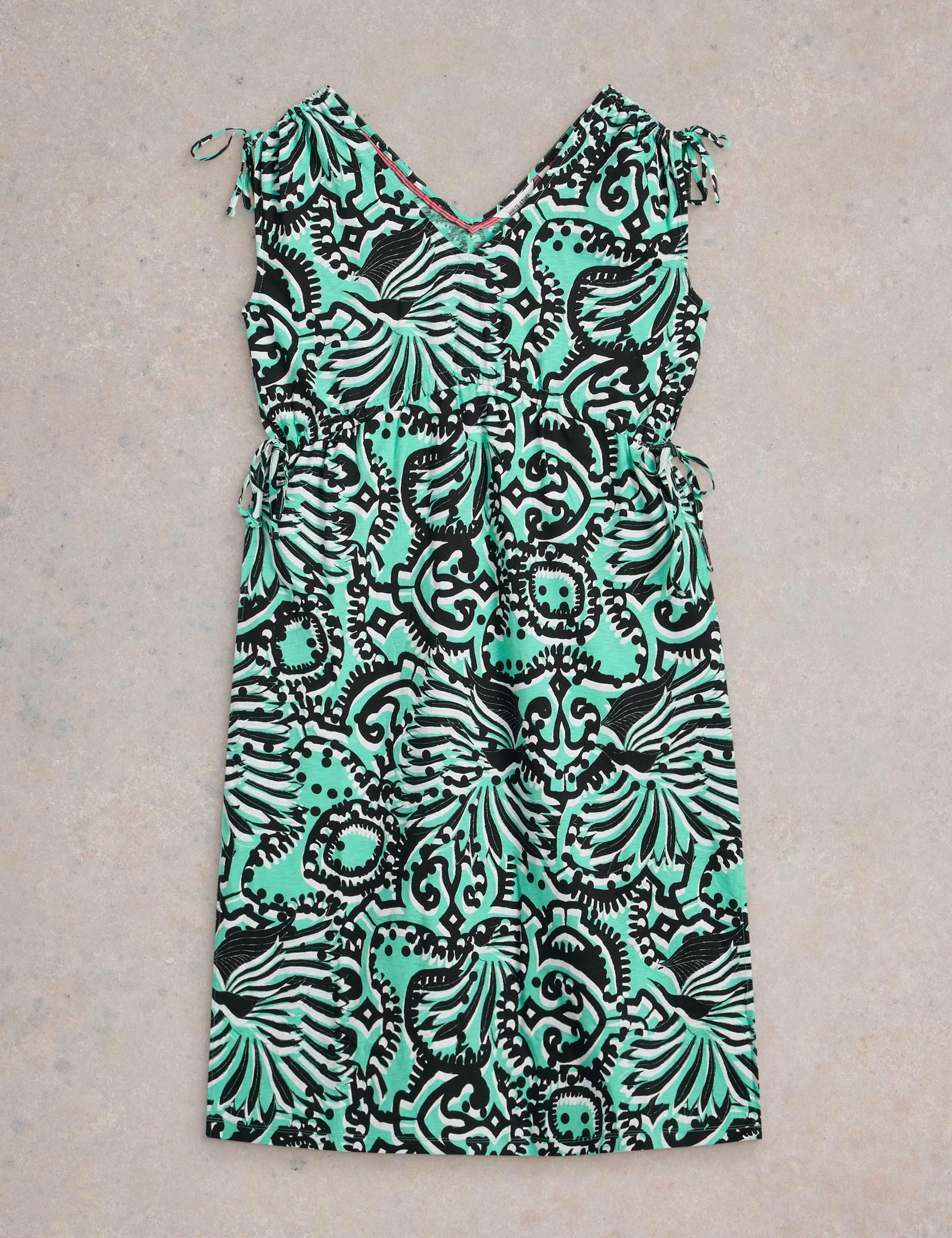 Pure Cotton Printed Midi Beach Dress 2 of 6