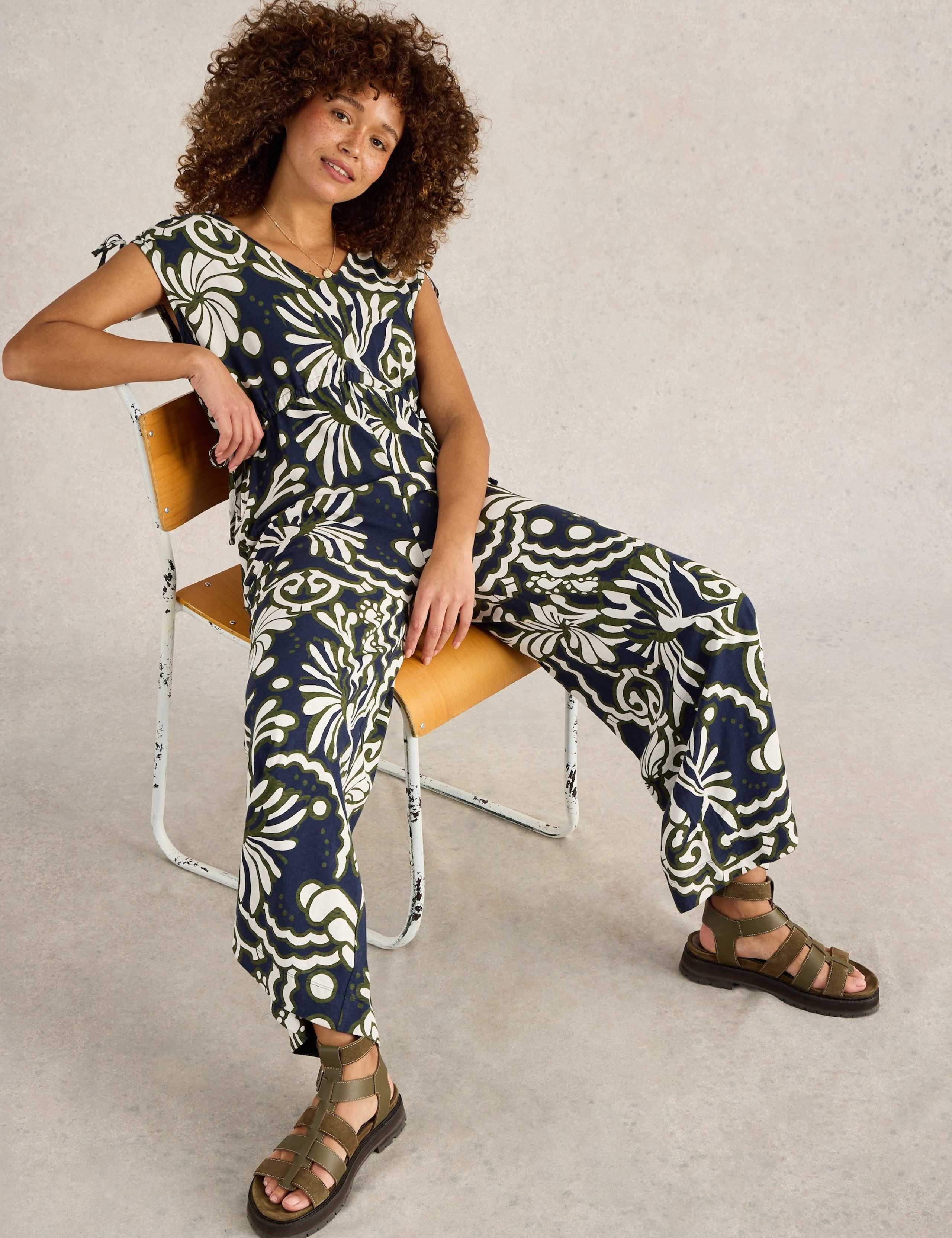 Pure Cotton Jersey Printed Jumpsuit 5 of 6