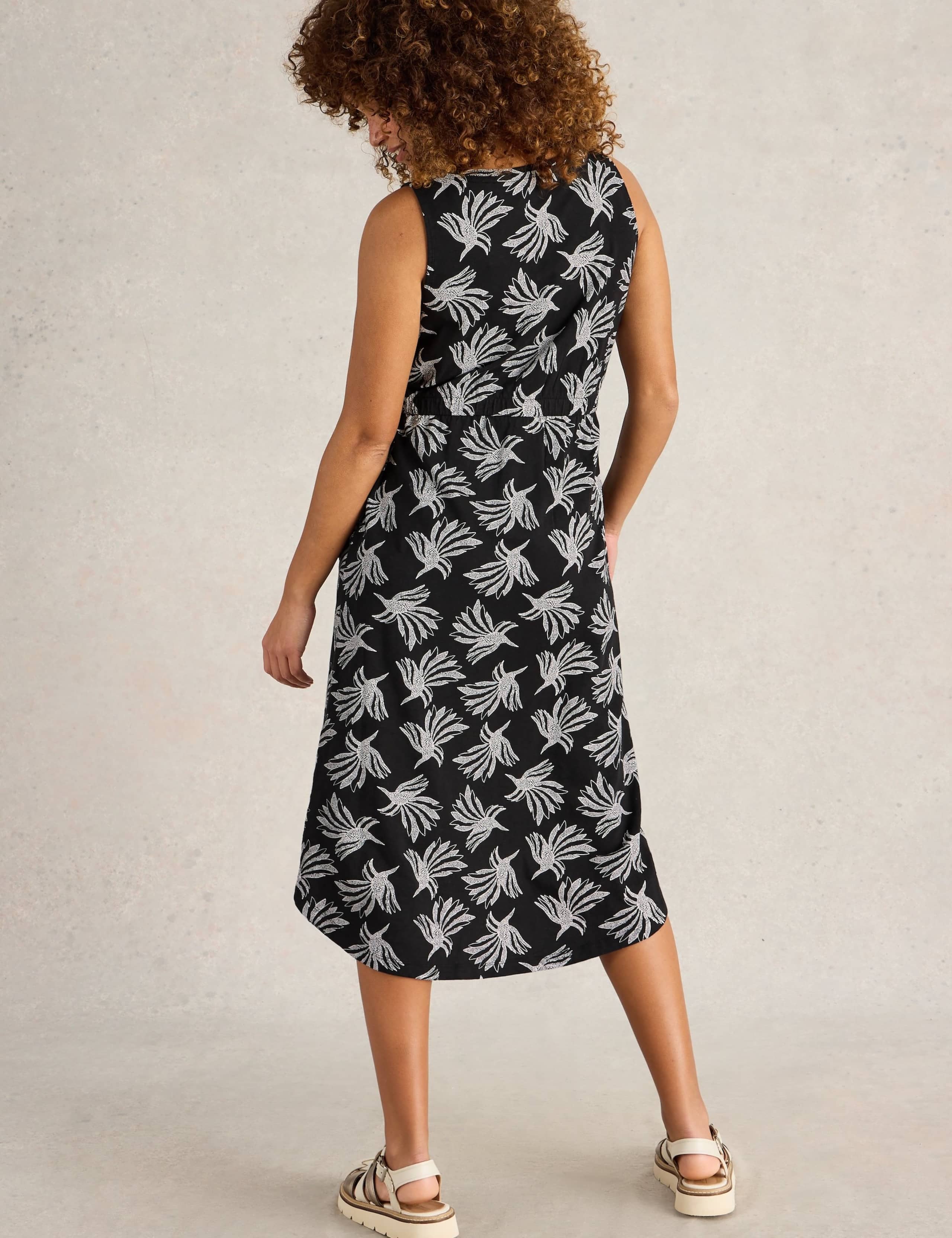 Pure Cotton Jersey Printed V-Neck Beach Dress 3 of 6