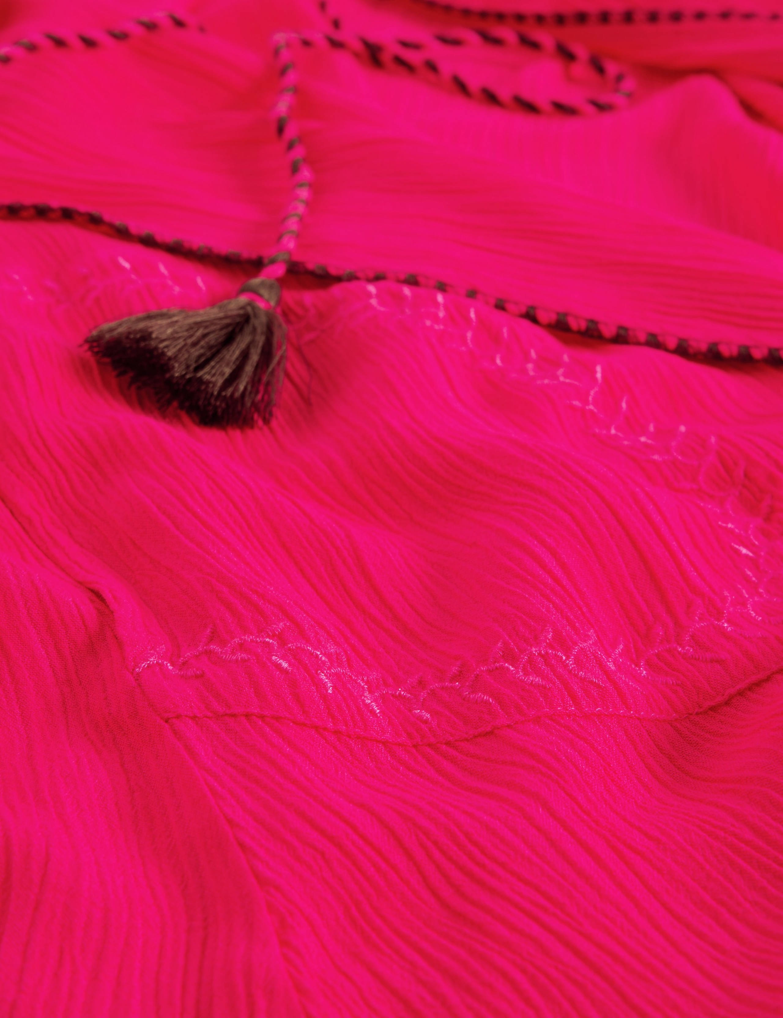 Embroidered Tie Neck Beach Cover Up 6 of 6