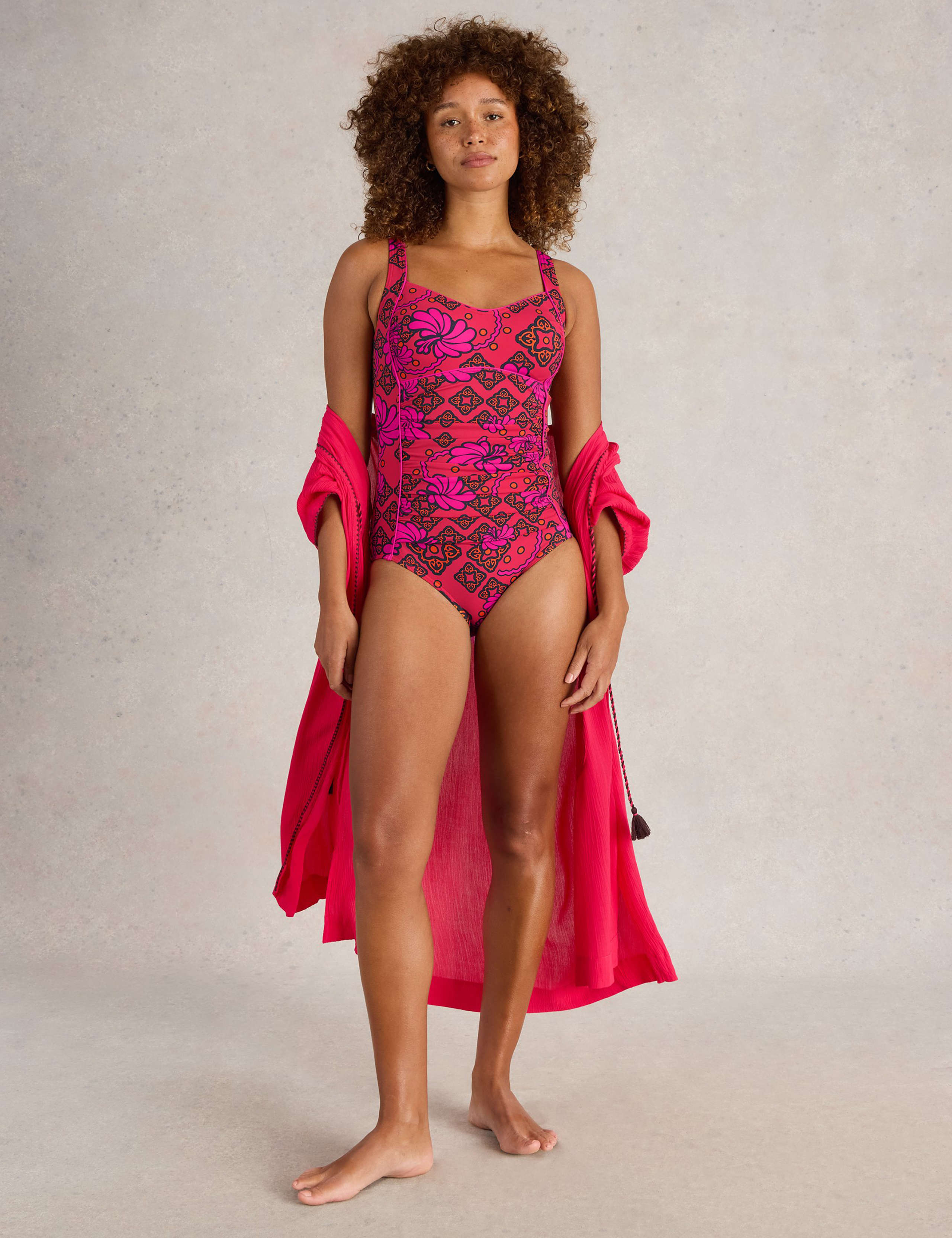 Printed Padded Ruched Swimsuit 3 of 5
