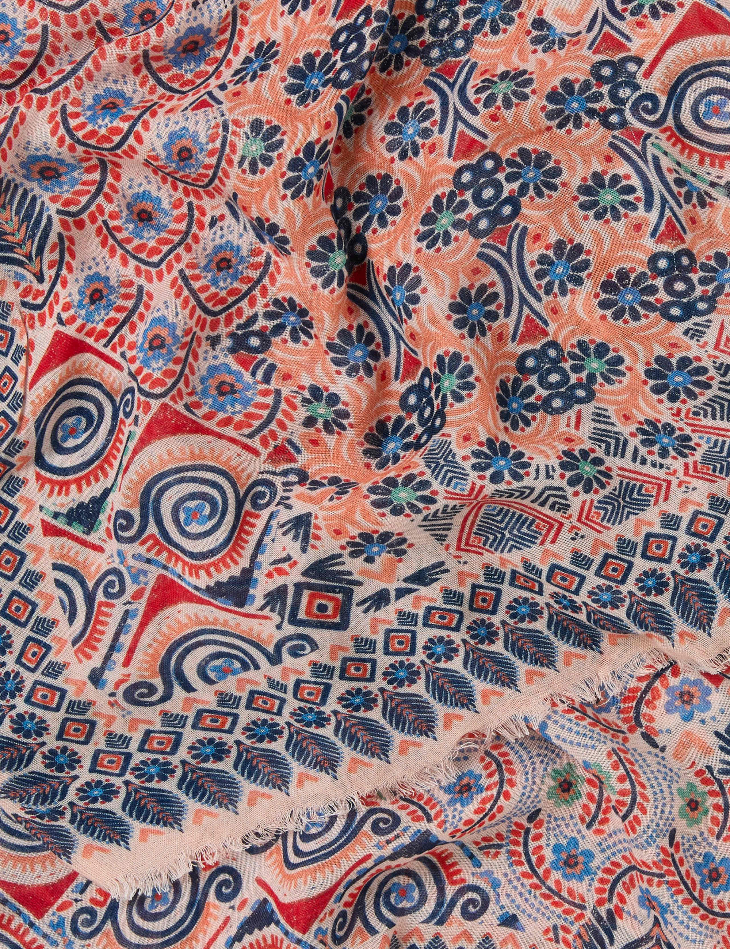 Printed Patchwork Square Scarf 2 of 2